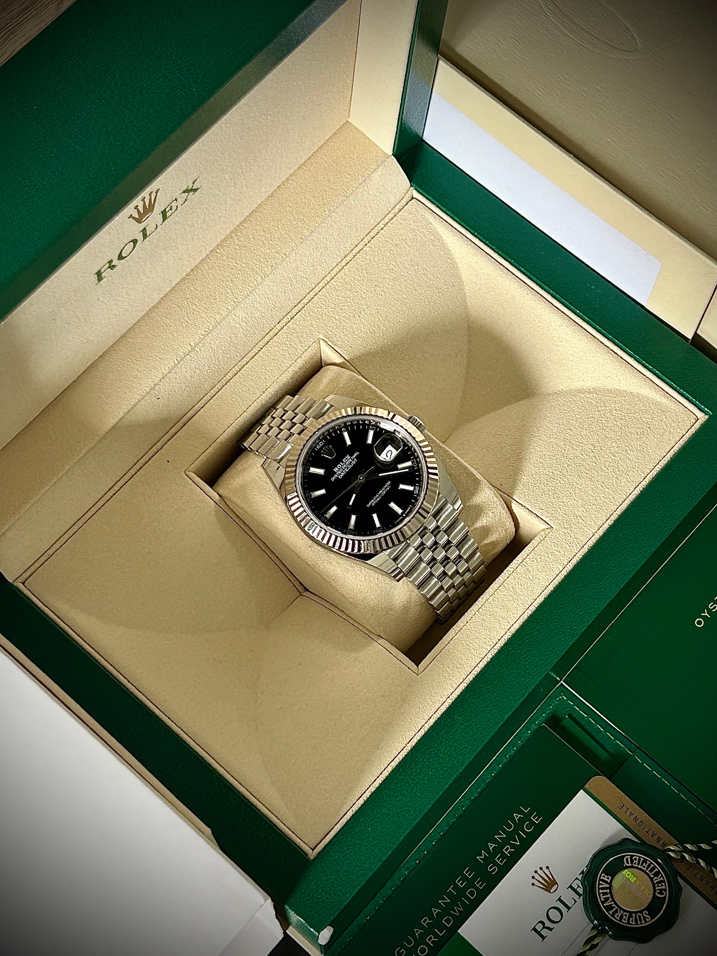 2020 ROLEX DATEJUST 41, BLACK DIAL, 126334, FULL SET, INC GST