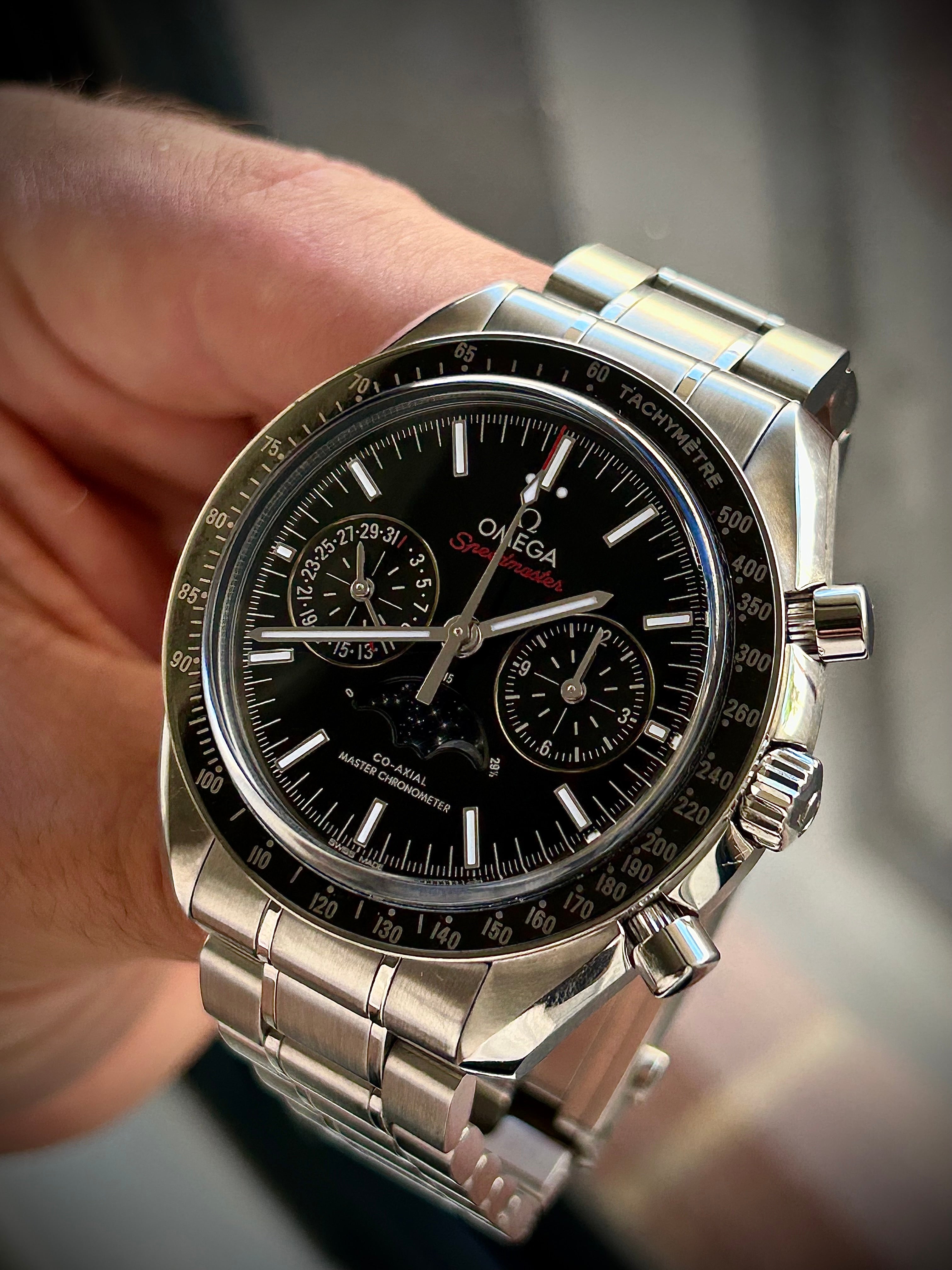 2022 OMEGA SPEEDMASTER MOONPHASE, FULL SET, INC GST