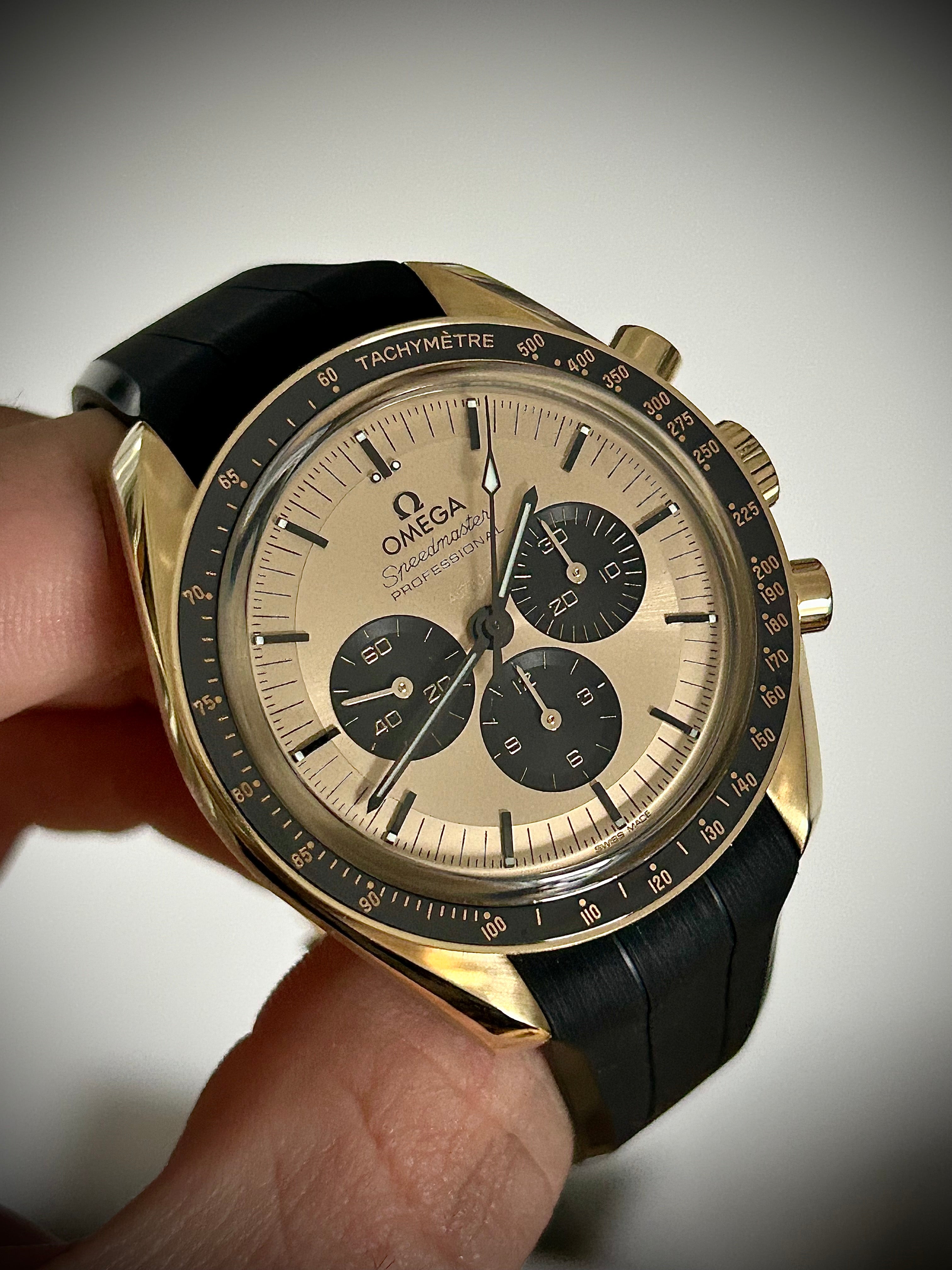 2025 OMEGA SPEEDMASTER MOONSHINE GOLD, FULL SET, INC GST