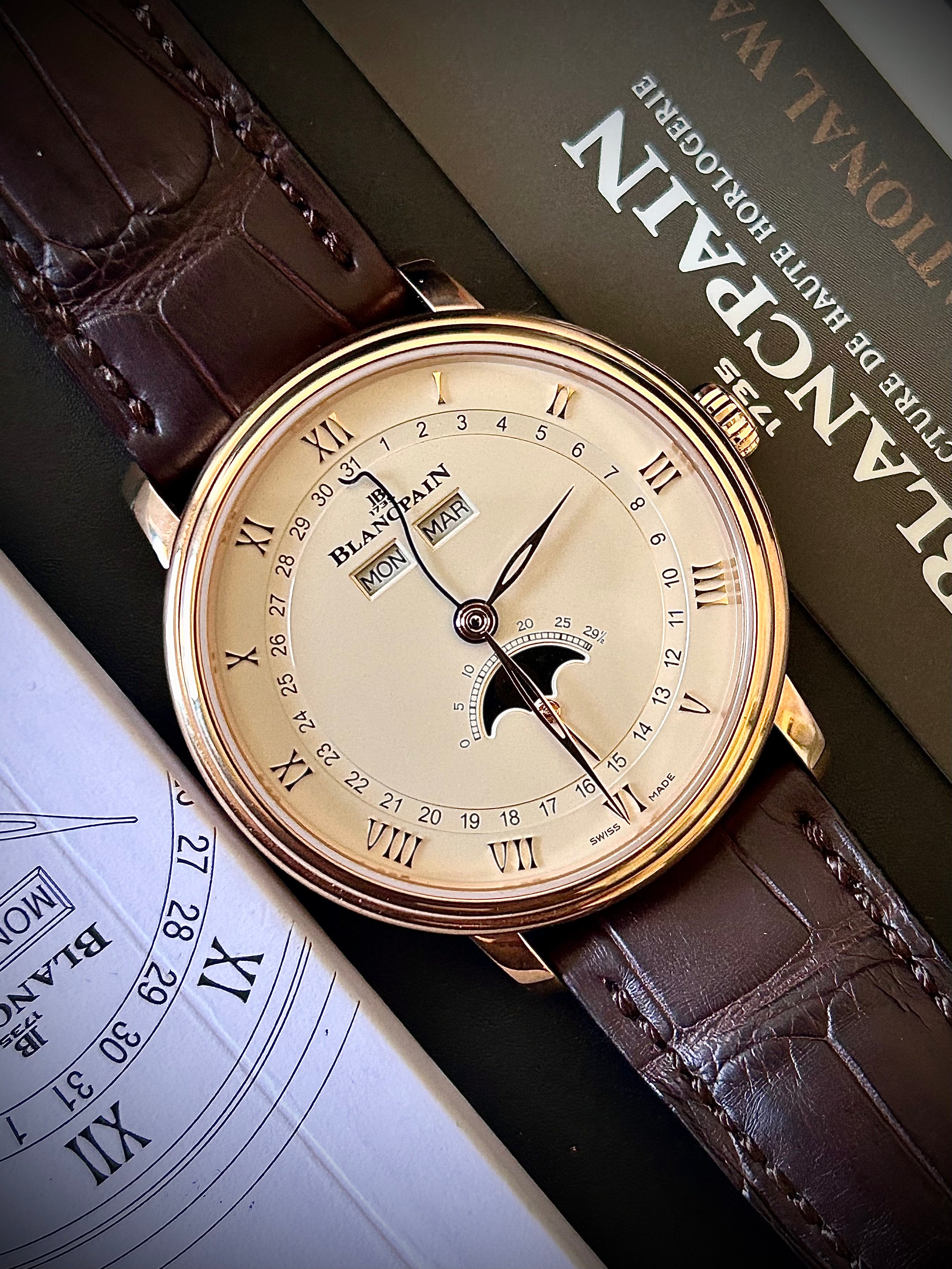 2020 BLANCPAIN VILLERET QUANTÍEME COMPLET, FULLY SERVICED, 6264 3642 55B, FULL SET, INC GST