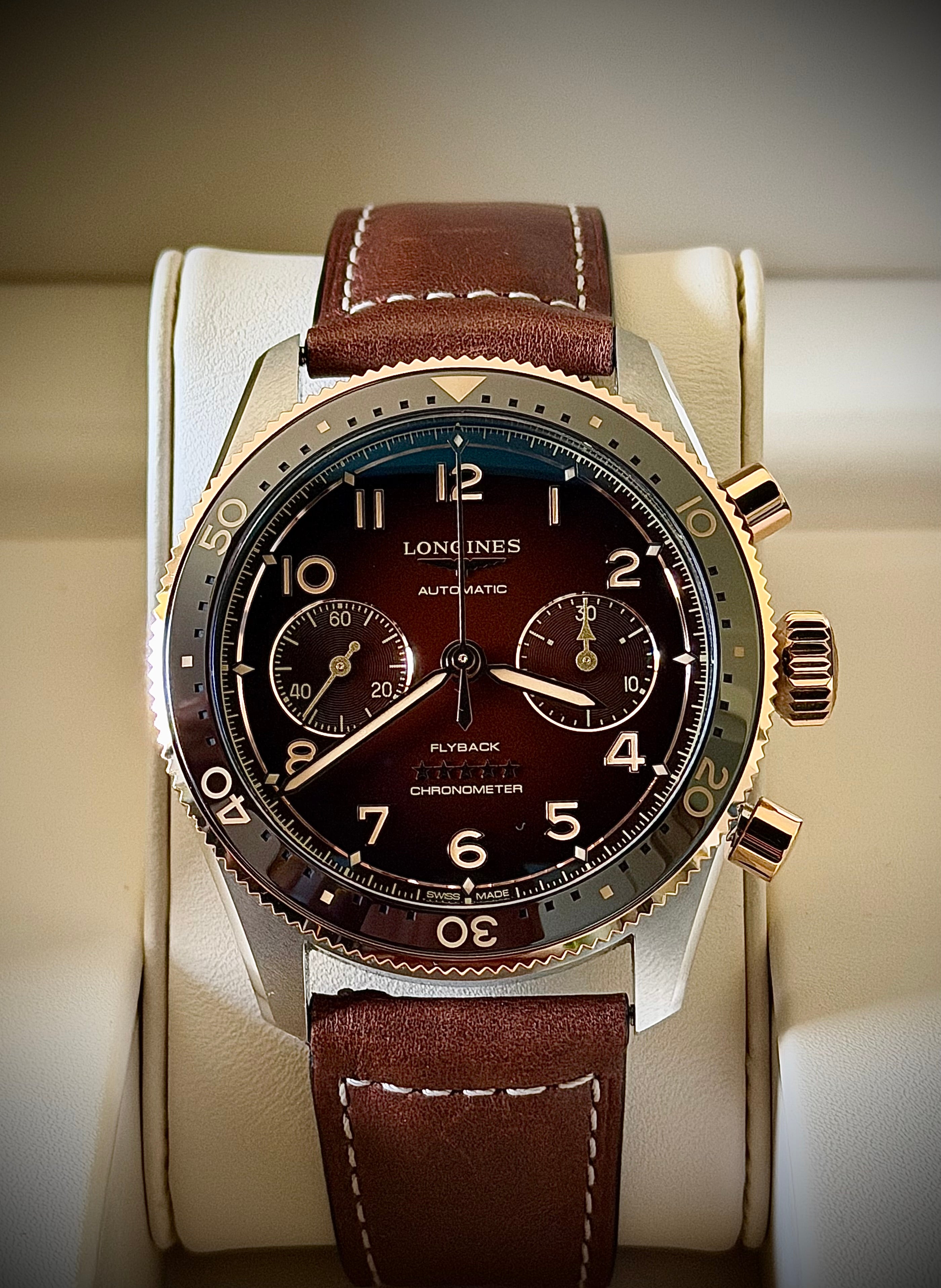 2025 LONGINES SPIRIT FLYBACK CHRONOGRAPH, L3.821.5.59.2, FULL SET, INC GST