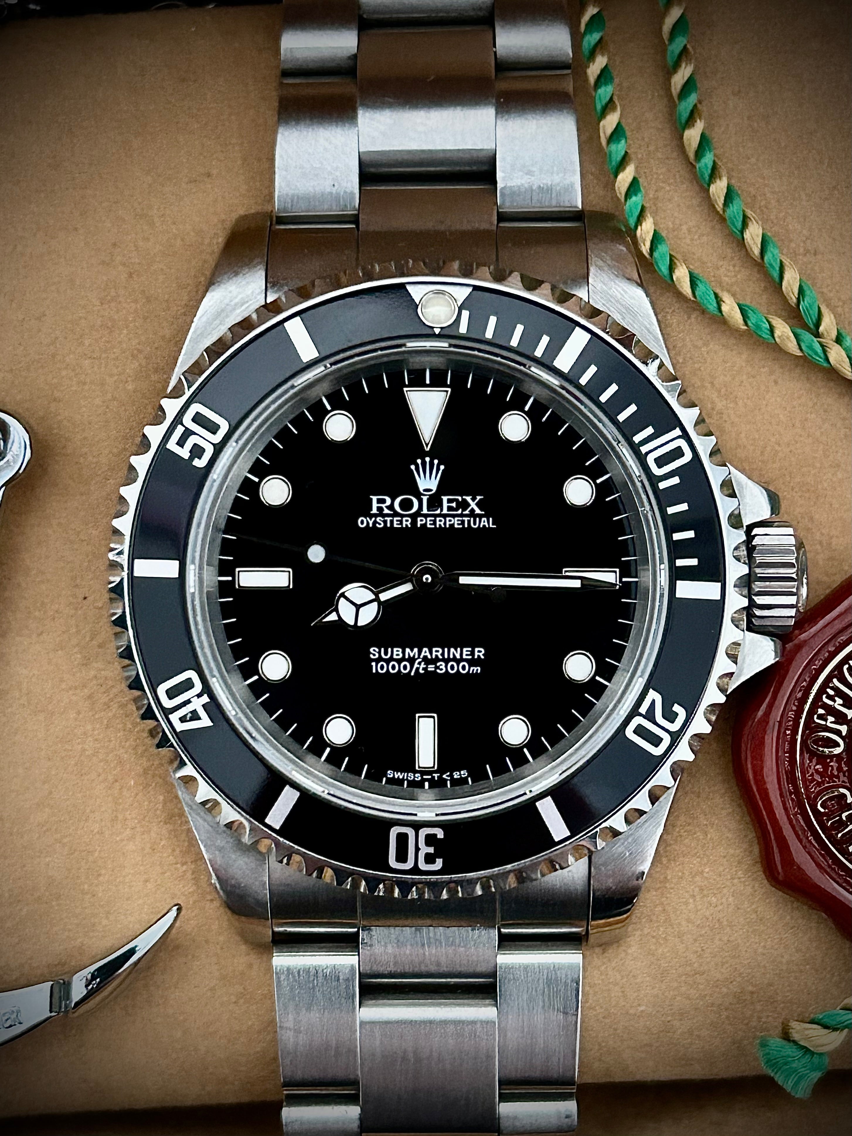 1996 ROLEX SUBMARINER NO-DATE, 14060, FULL COLLECTORS SET, INC GST