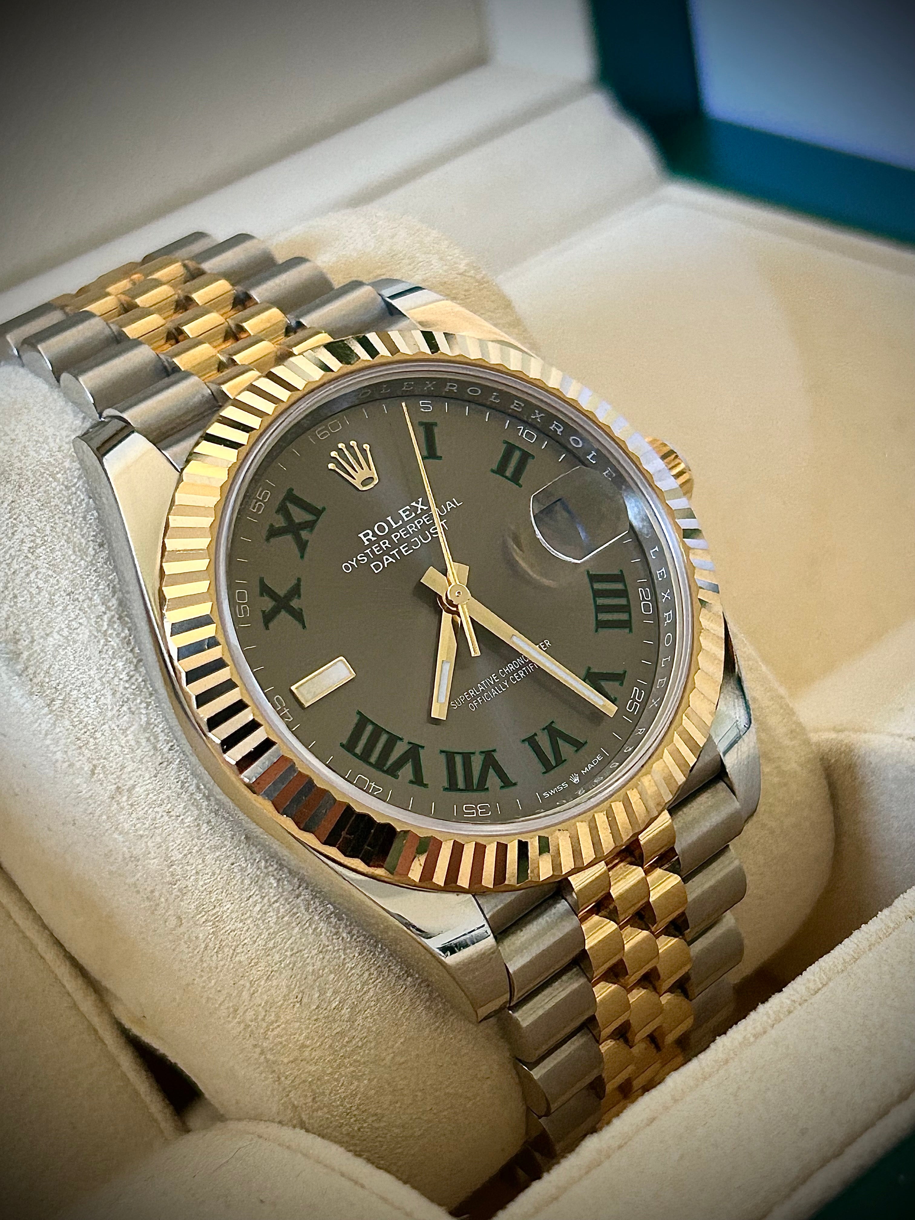 2023 ROLEX DATEJUST 41, WIMBLEDON DIAL, 126333, FULL SET, INC GST