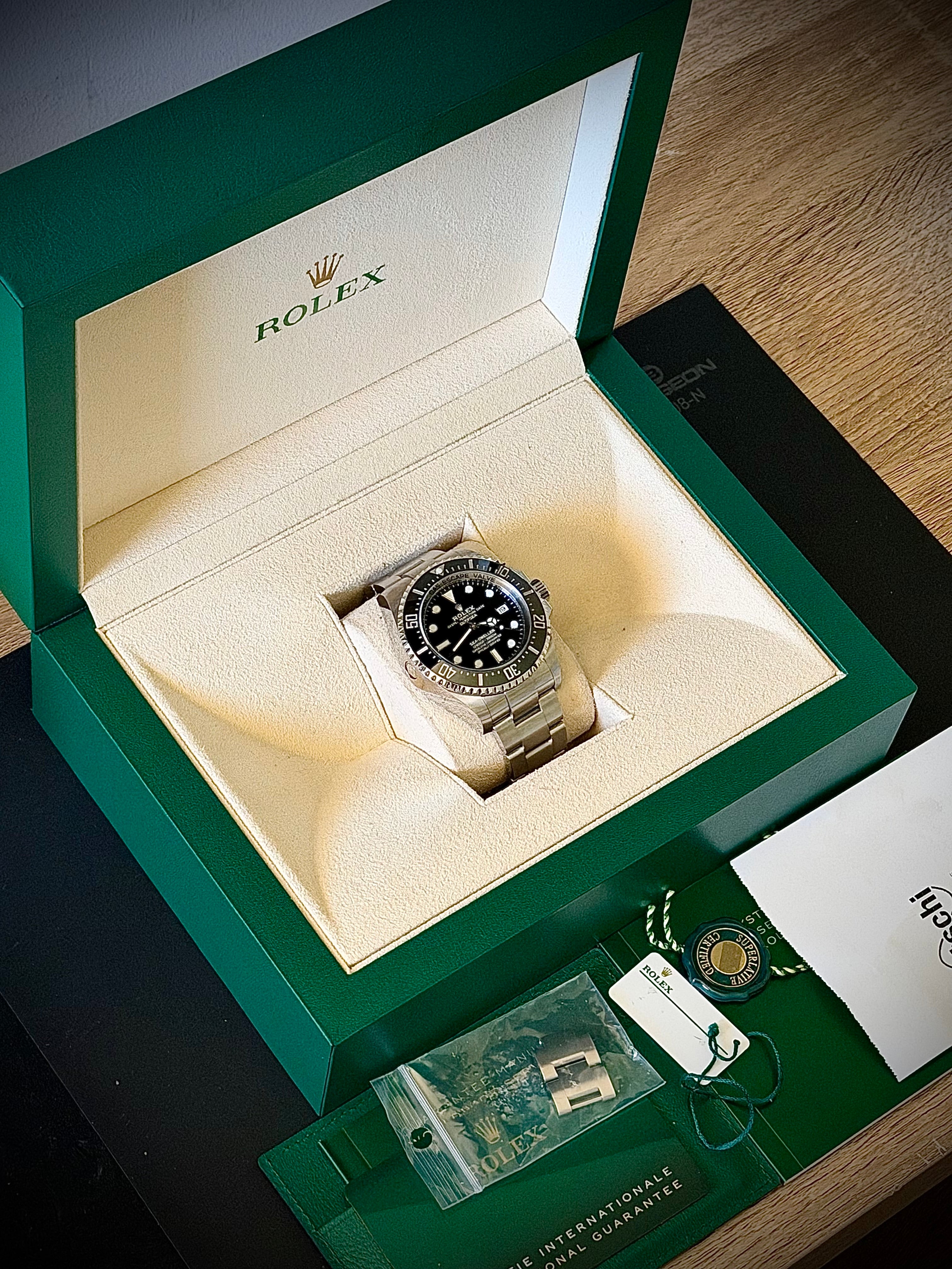 2024 ROLEX DEEPSEA, 136660, BLACK DIAL, BOX & PAPERS, INC GST