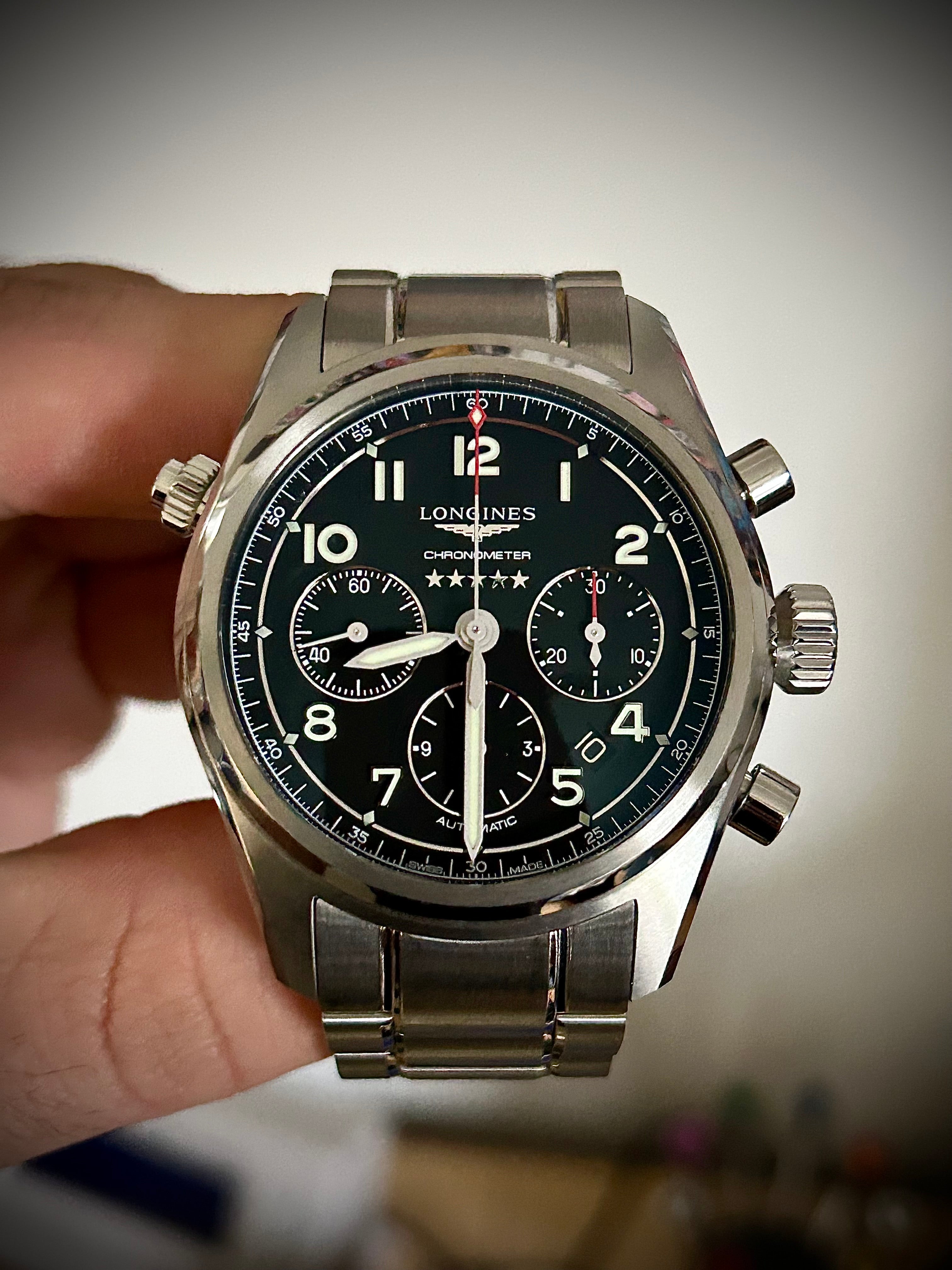2024 LONGINES SPIRIT CHRONOGRAPH, L3.820.4.53.6, FULL SET, INC GST