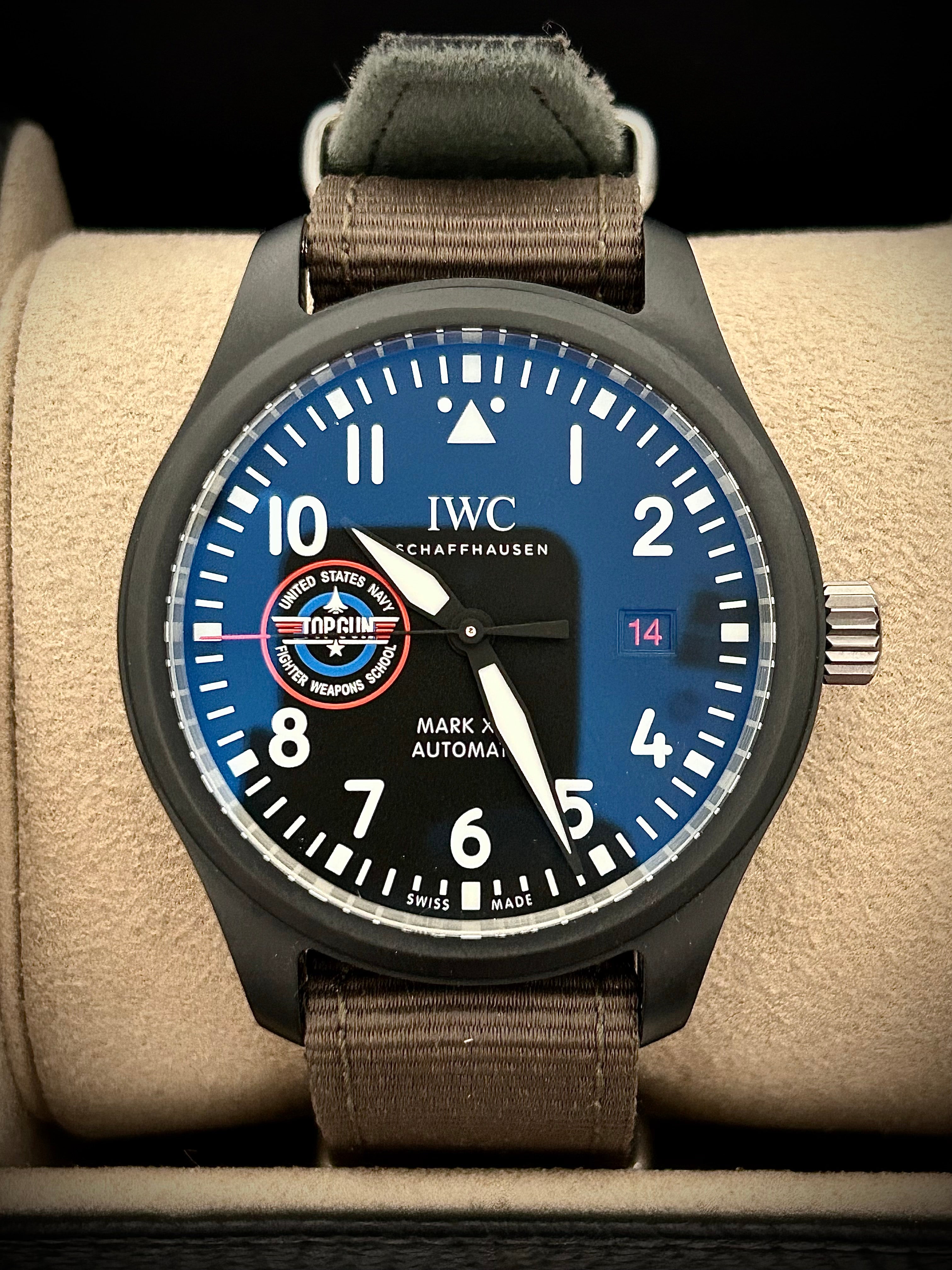 2022 IWC PILOTS WATCH MARK XVIII, TOP GUN EDITION, “SFTI” IW324712, FULL SET, INC GST
