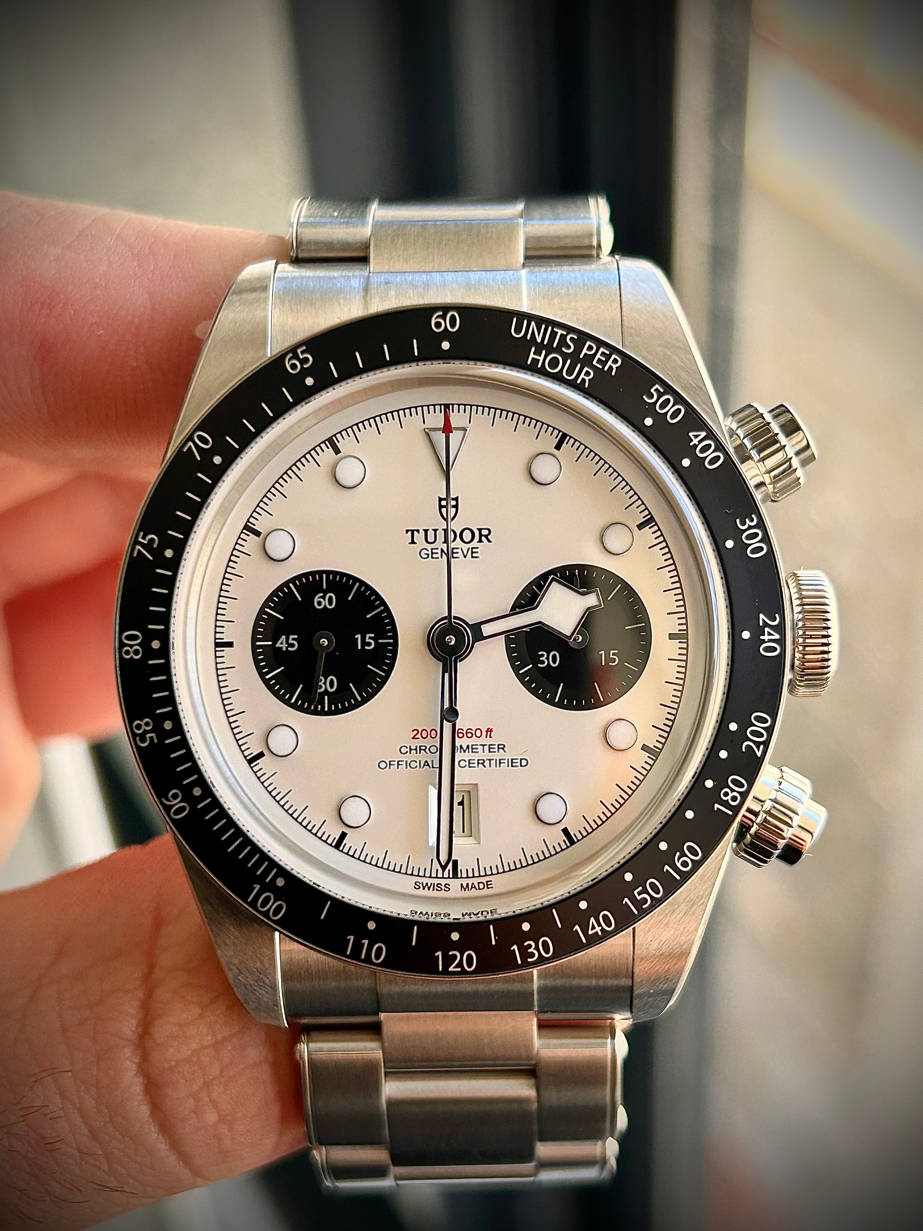 2021 TUDOR BLACK CHRONO “PANDA”, FULL SET, INC GST