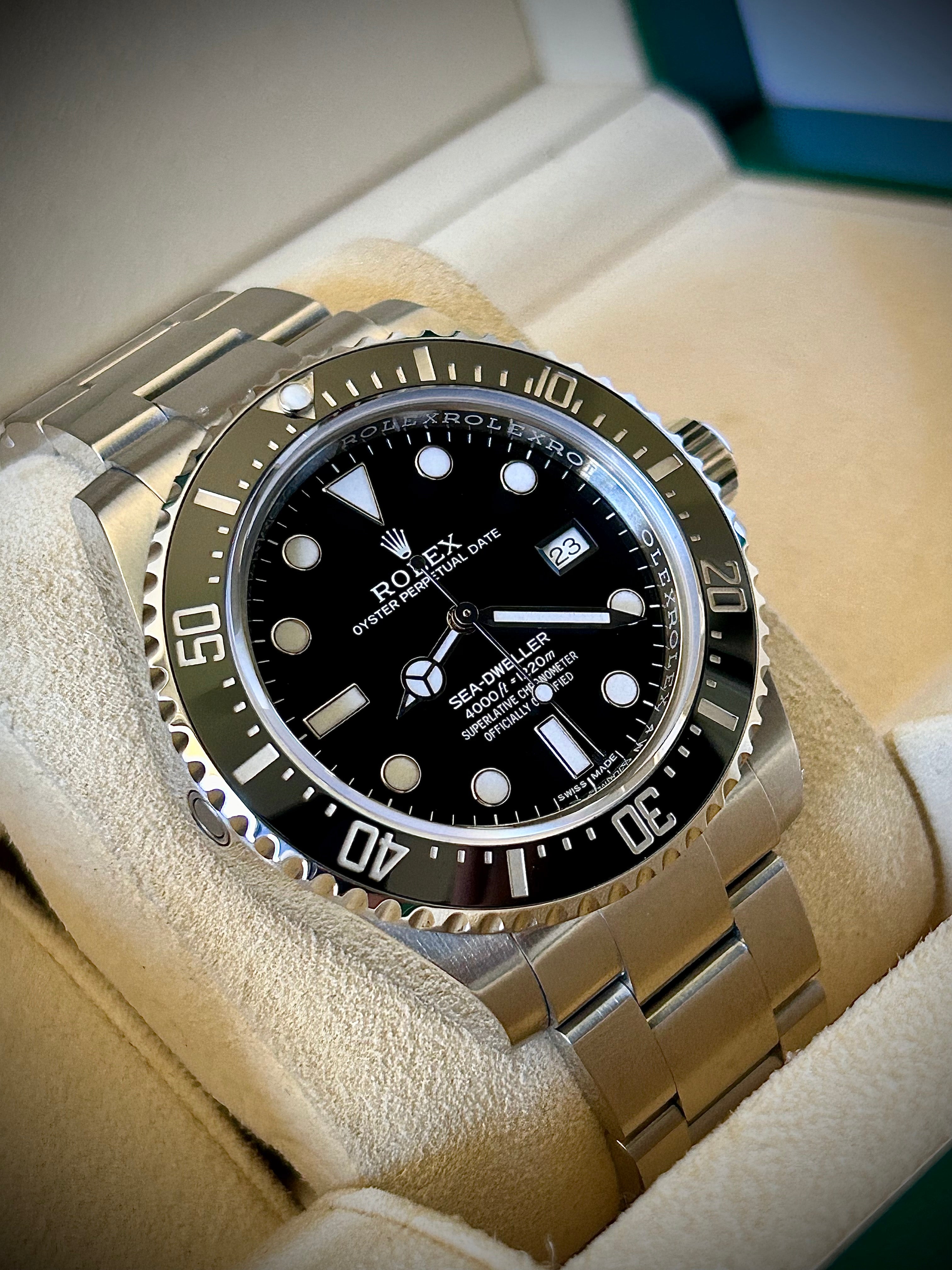 2016 ROLEX SEA-DWELLER 4000, 116600, BOX AND CARD, GST INC