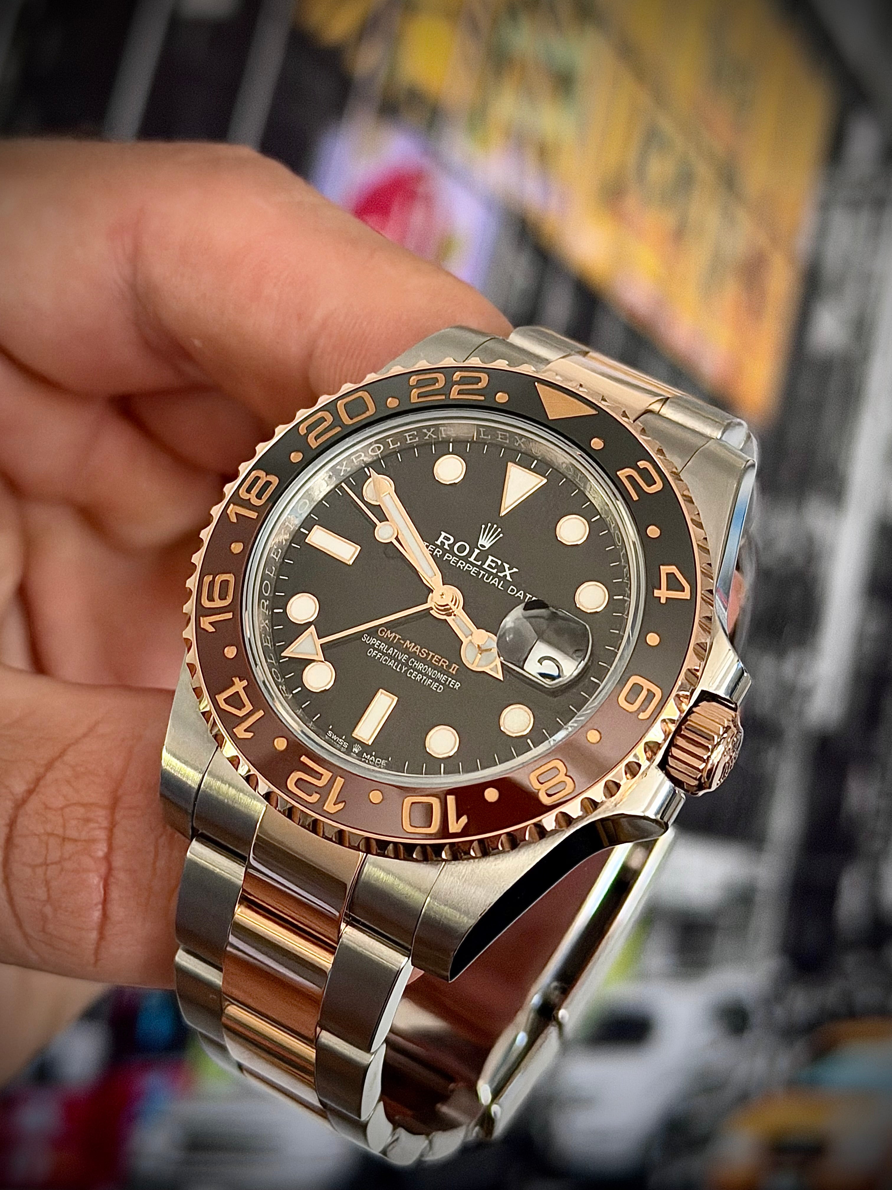 2018 ROLEX GMT MASTER II, ROOTBEER, 126711CHNR, FULL SET, INC GST