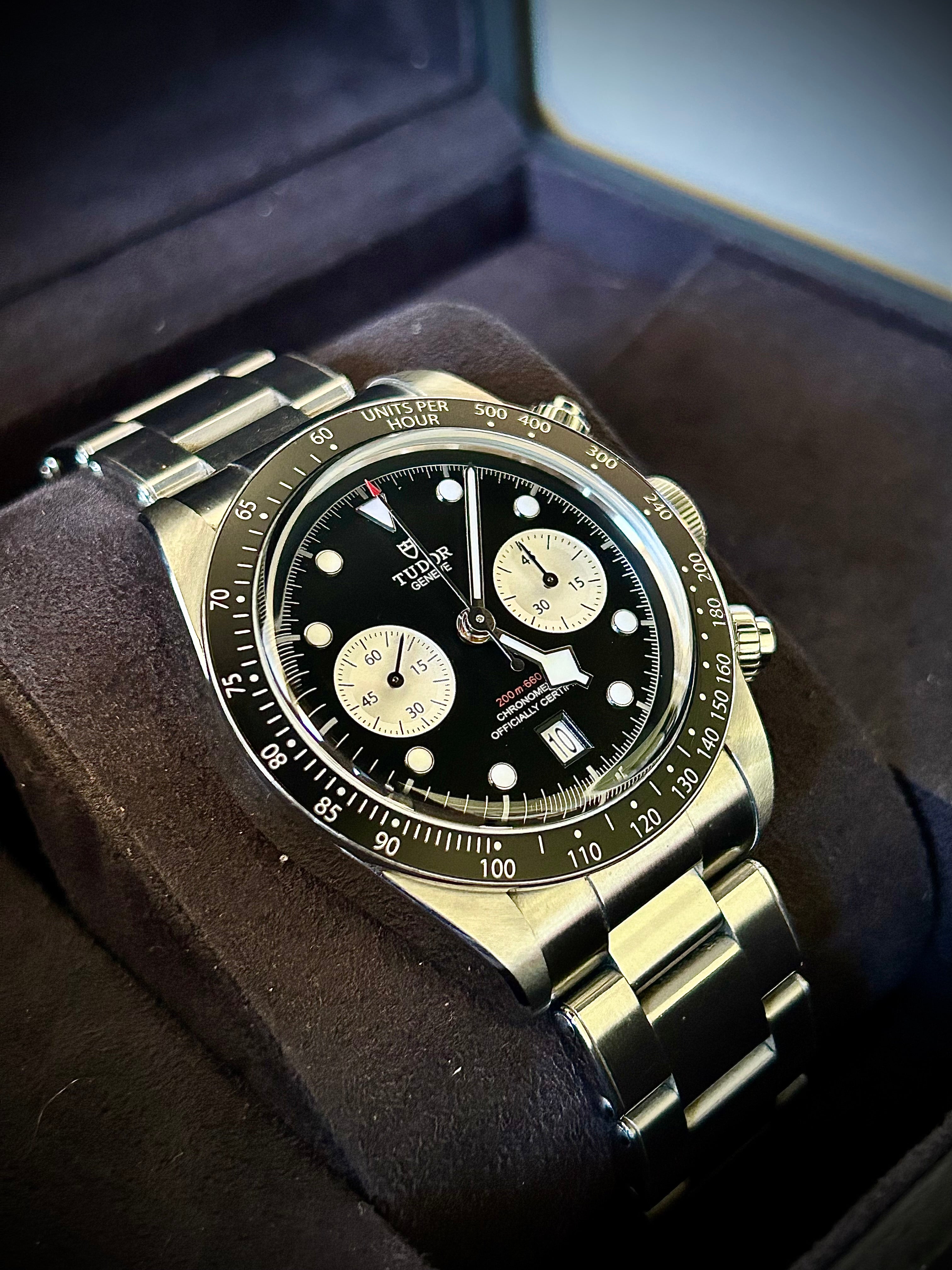 2021 TUDOR BLACK CHRONO REVERSE PANDA, FULL SET, INC GST