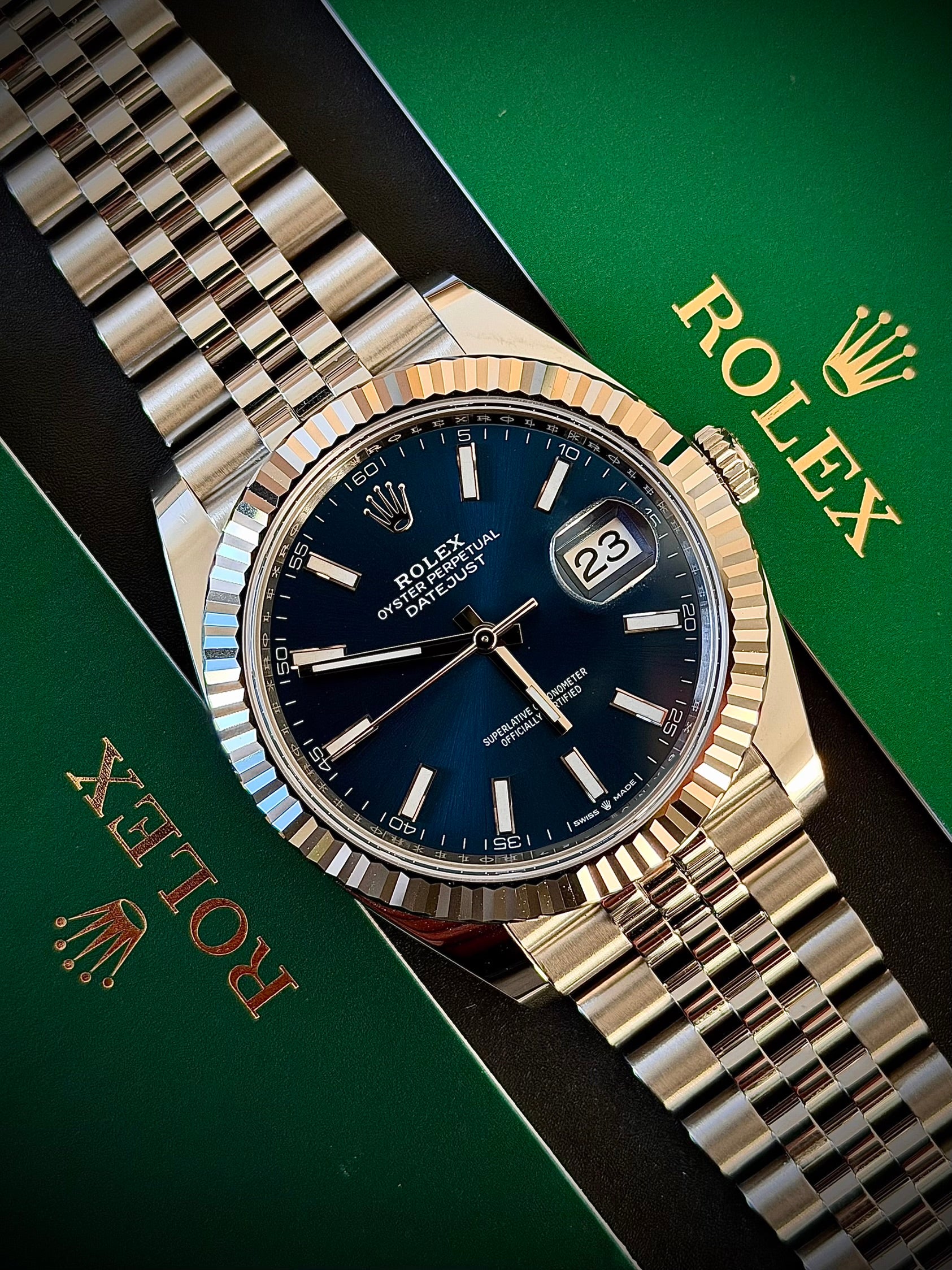 2024 ROLEX DATEJUST 41, BLUE DIAL, 126334, FULL SET, INC GST
