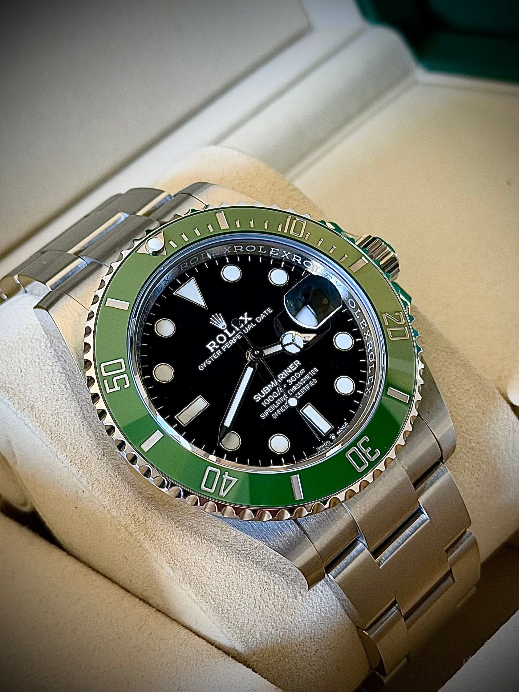 2025 ROLEX SUBMARINER DATE “STARBUCKS”, 126610LV, LIKE NEW, PARTIAL STICKERS, FULL SET, INC GST