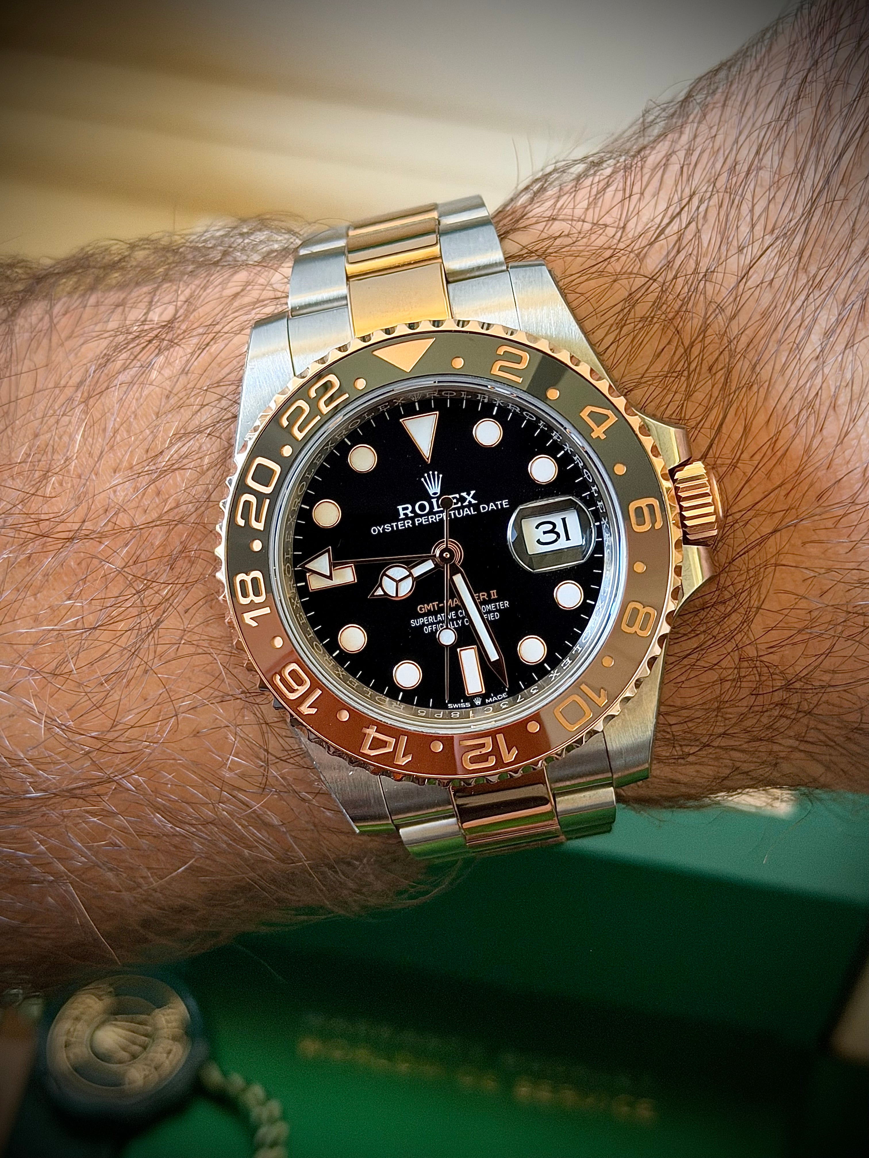 2018 ROLEX GMT MASTER II, ROOTBEER, 126711CHNR, FULL SET, INC GST