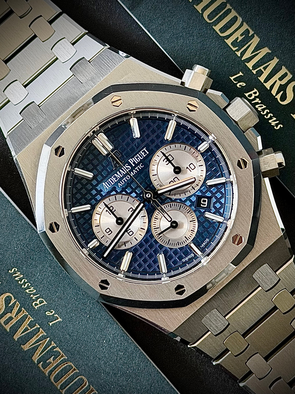2020 AUDEMARS PIGUET ROYAL OAK SELFWINDING CHRONOGRAPH, 26331ST.OO.1220ST.01, BLUE DIAL, FULL SET, INC GST