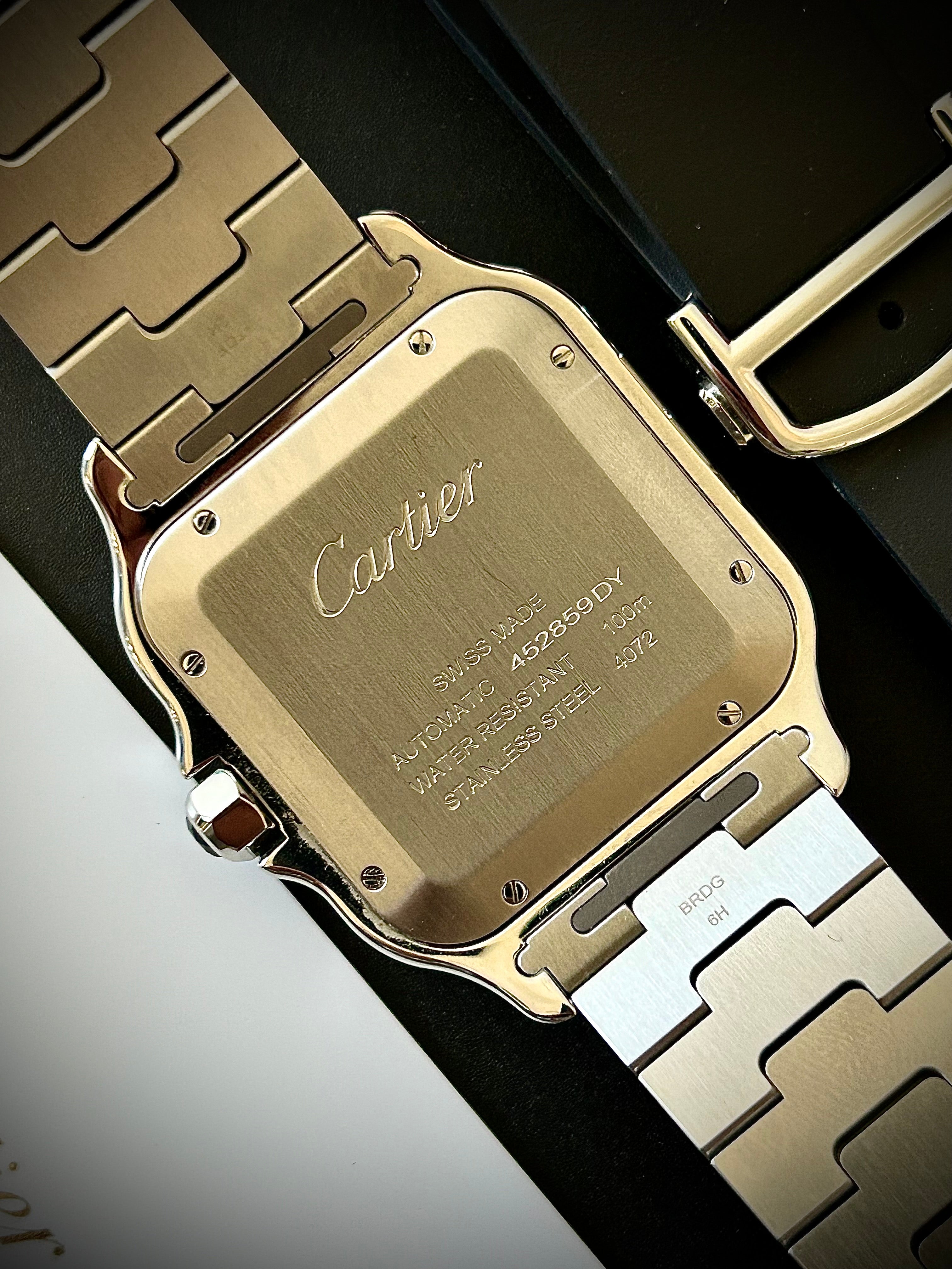 2024 CARTIER SANTOS DE CARTIER LARGE ADLC, WSSA0037, BOX AND PAPERS, INC GST