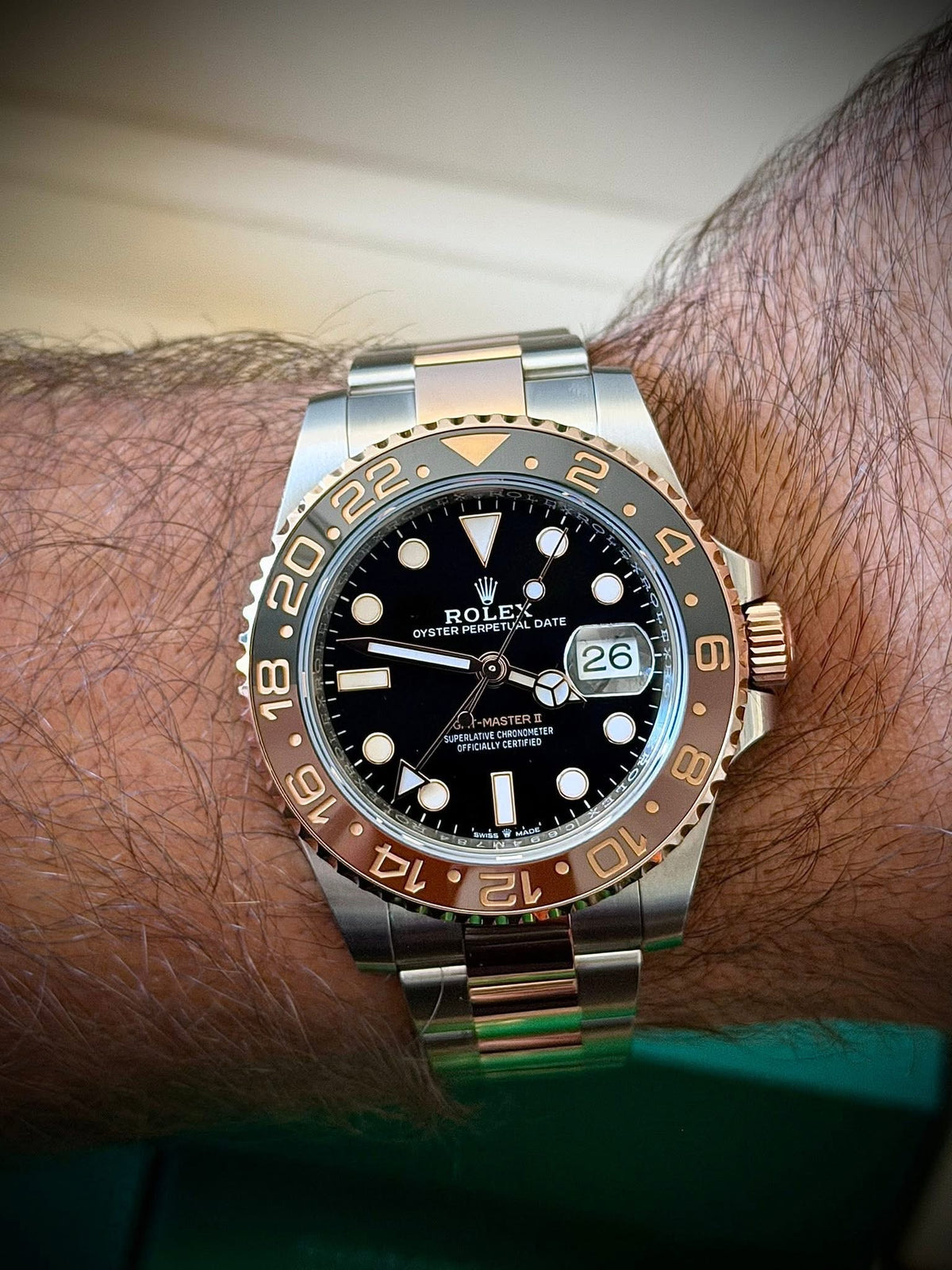2018 ROLEX GMT-MASTER II “ROOT BEER”, 126711CHNR, FULL SET, INC GST
