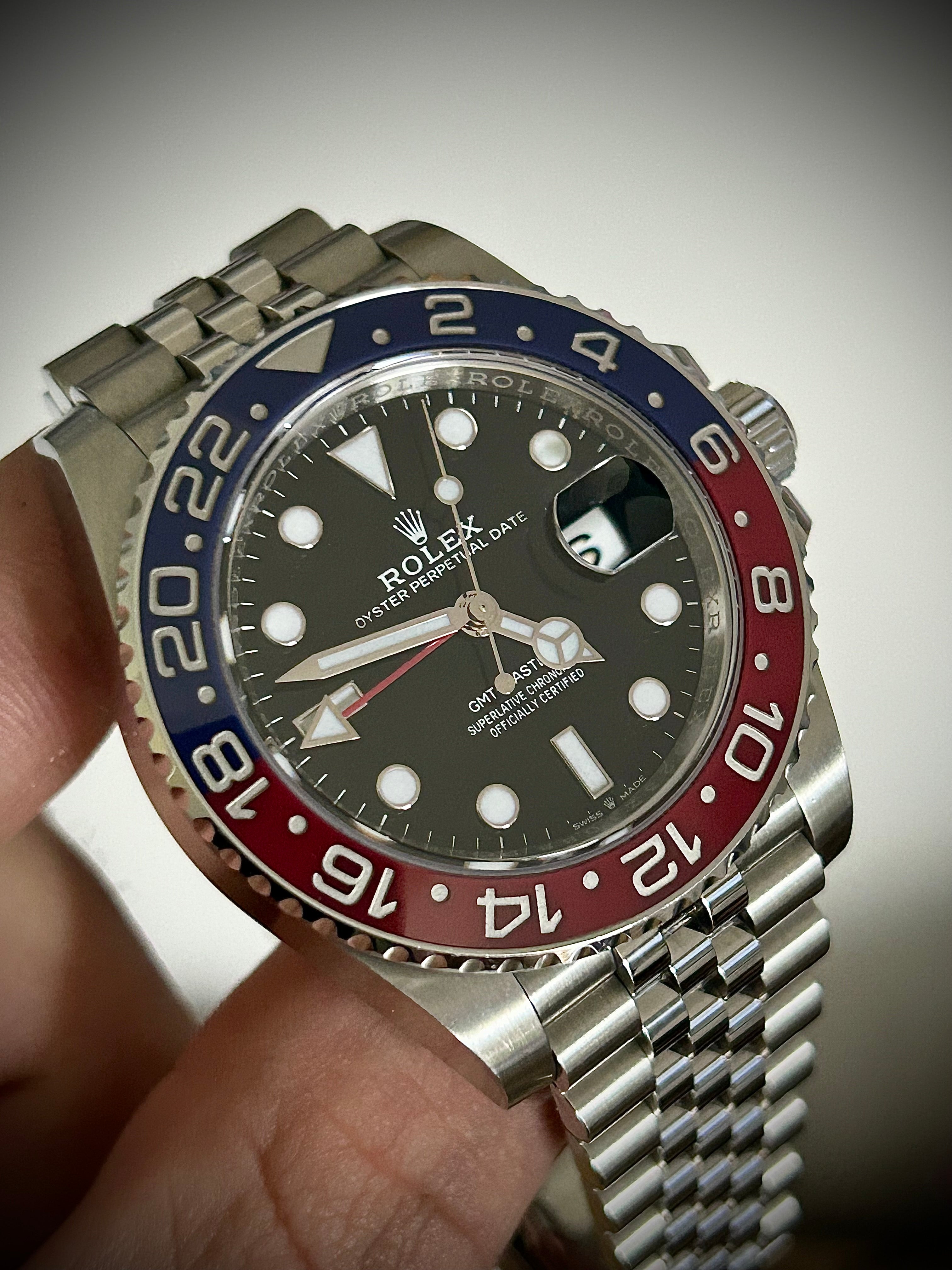2020 ROLEX GMT MASTER II, PEPSI, 126710BLRO, FULL SET, INC GST