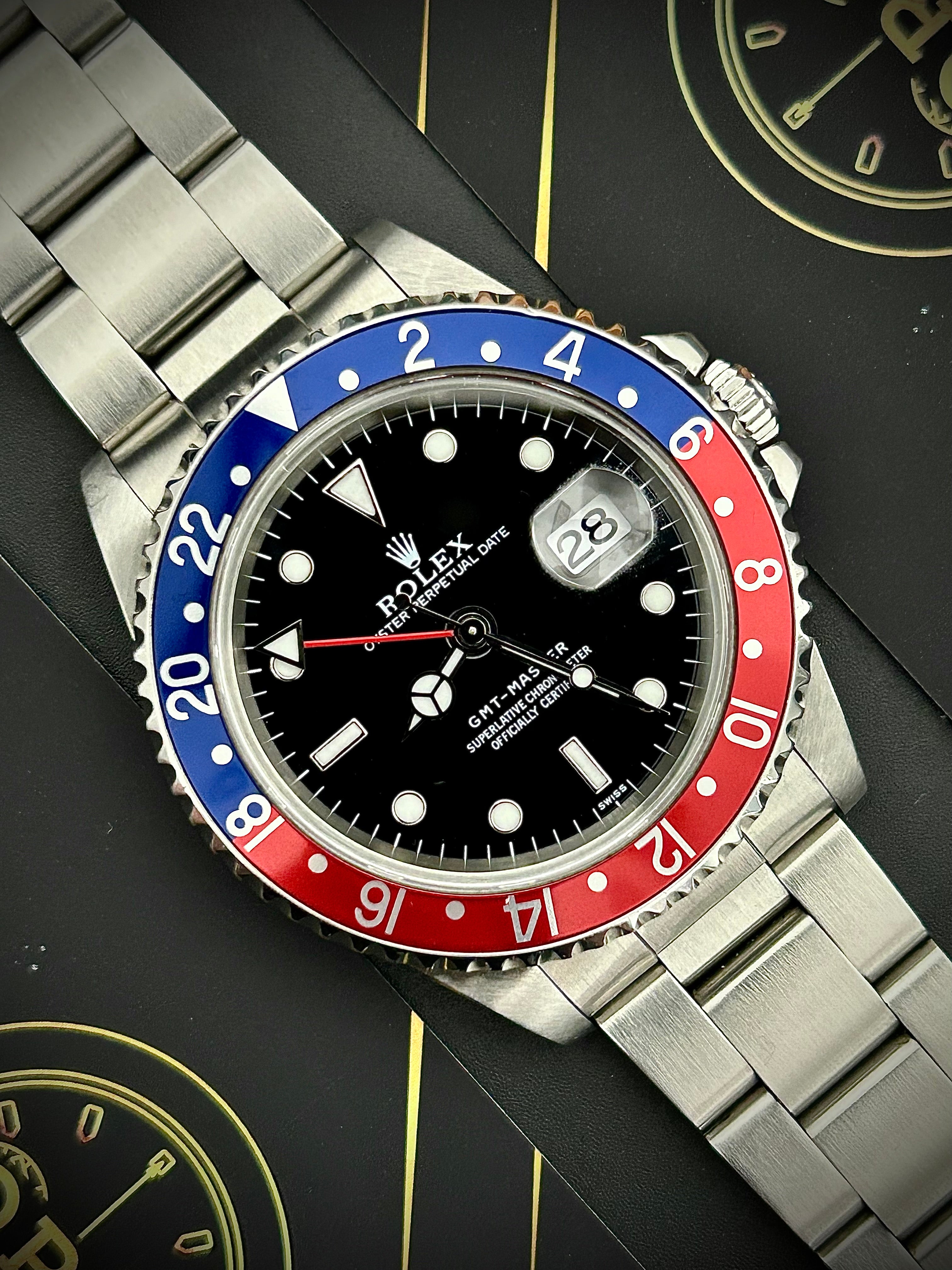 1999 ROLEX GMT MASTER, PEPSI, 16700, WATCH AND BOX, INC GST