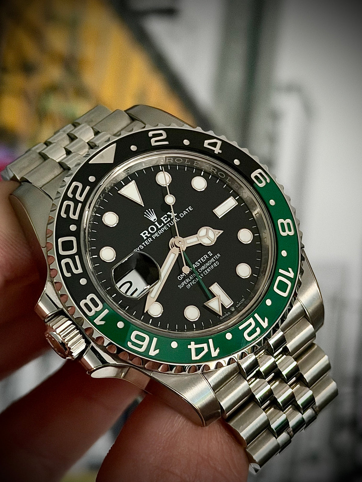 2025 ROLEX GMT-MASTER II “SPRITE”, 126720VTNR, JUBILEE BRACELET, FULL SET, EXCELLENT CONDITION, INC GST