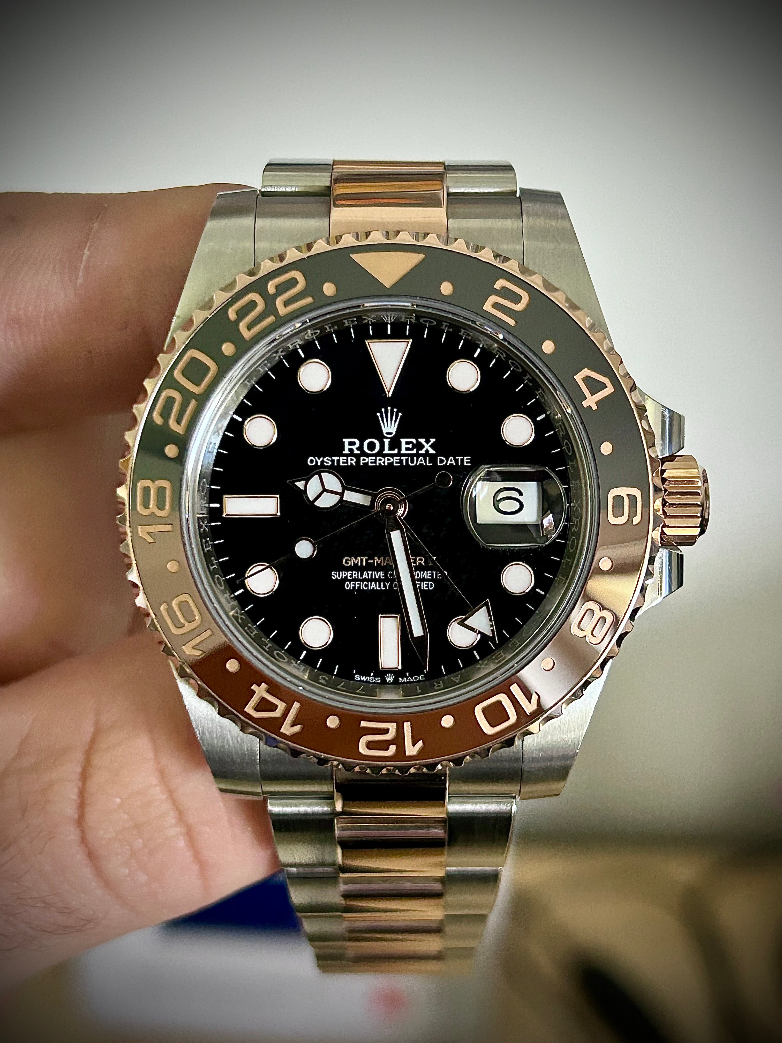 2019 ROLEX GMT MASTER II, ROOTBEER, 126711CHNR, FULL SET, INC GST