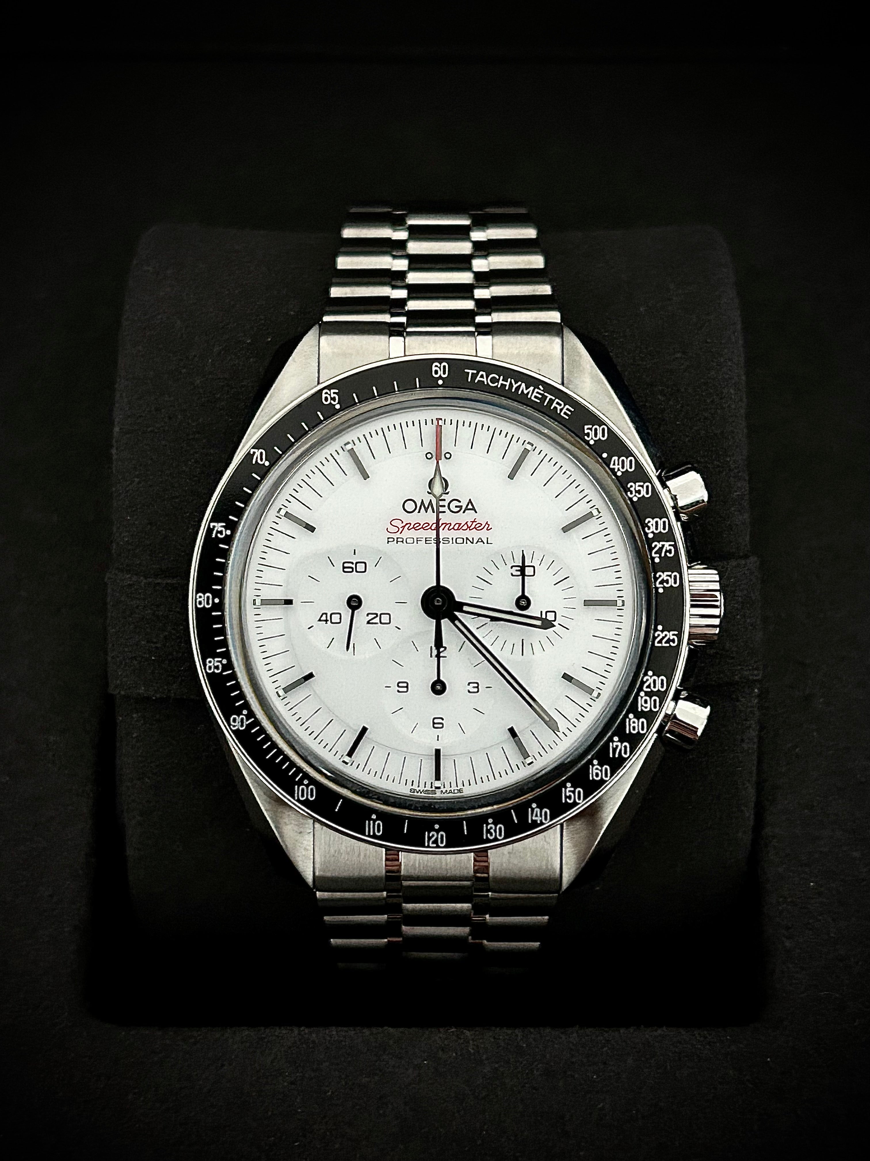 2024 OMEGA SPEEDMASTER WHITE DIAL, FULL SET, INC GST