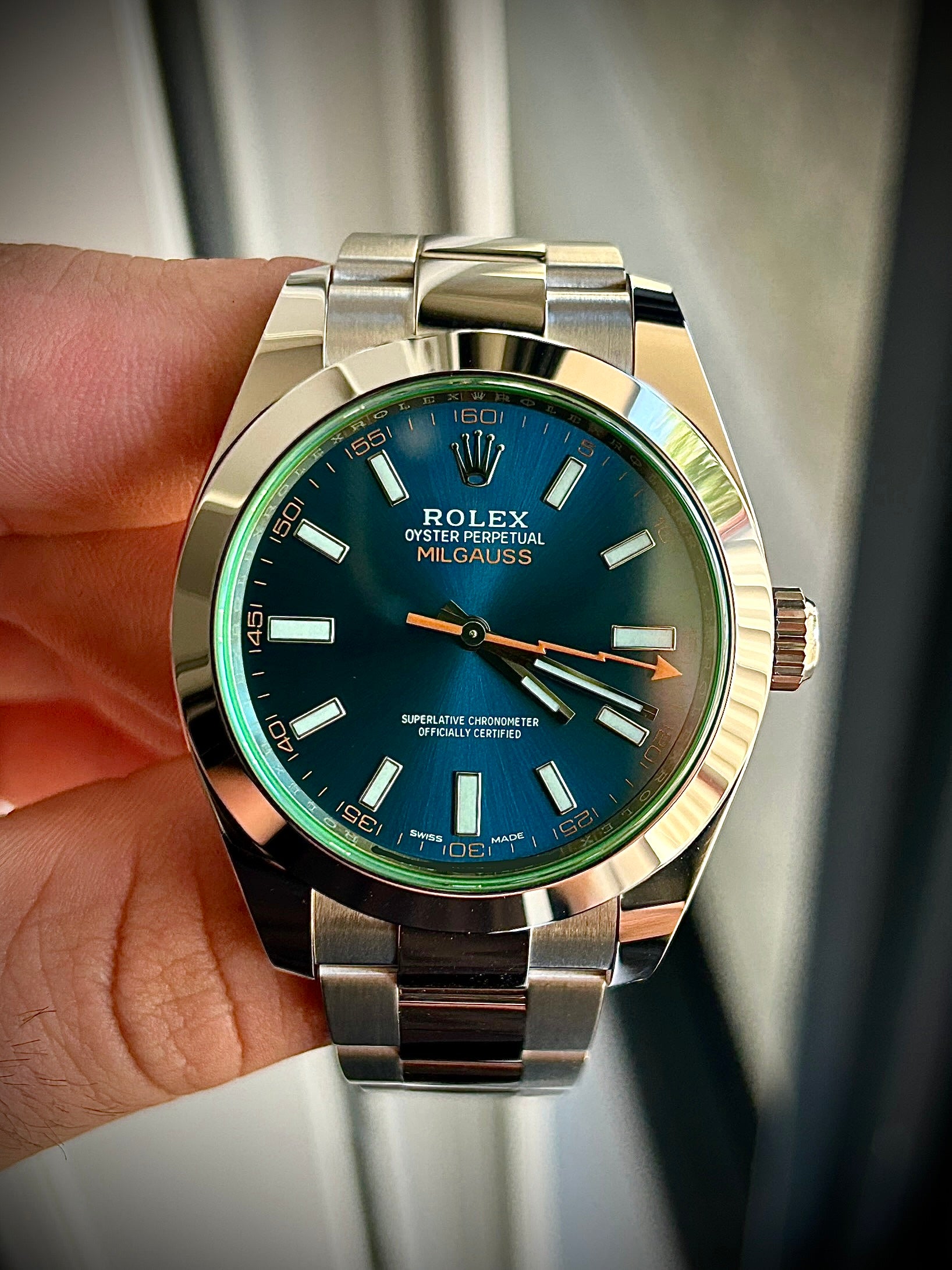 2023 ROLEX MILGAUSS, 116400GV, FULL SET, INC GST