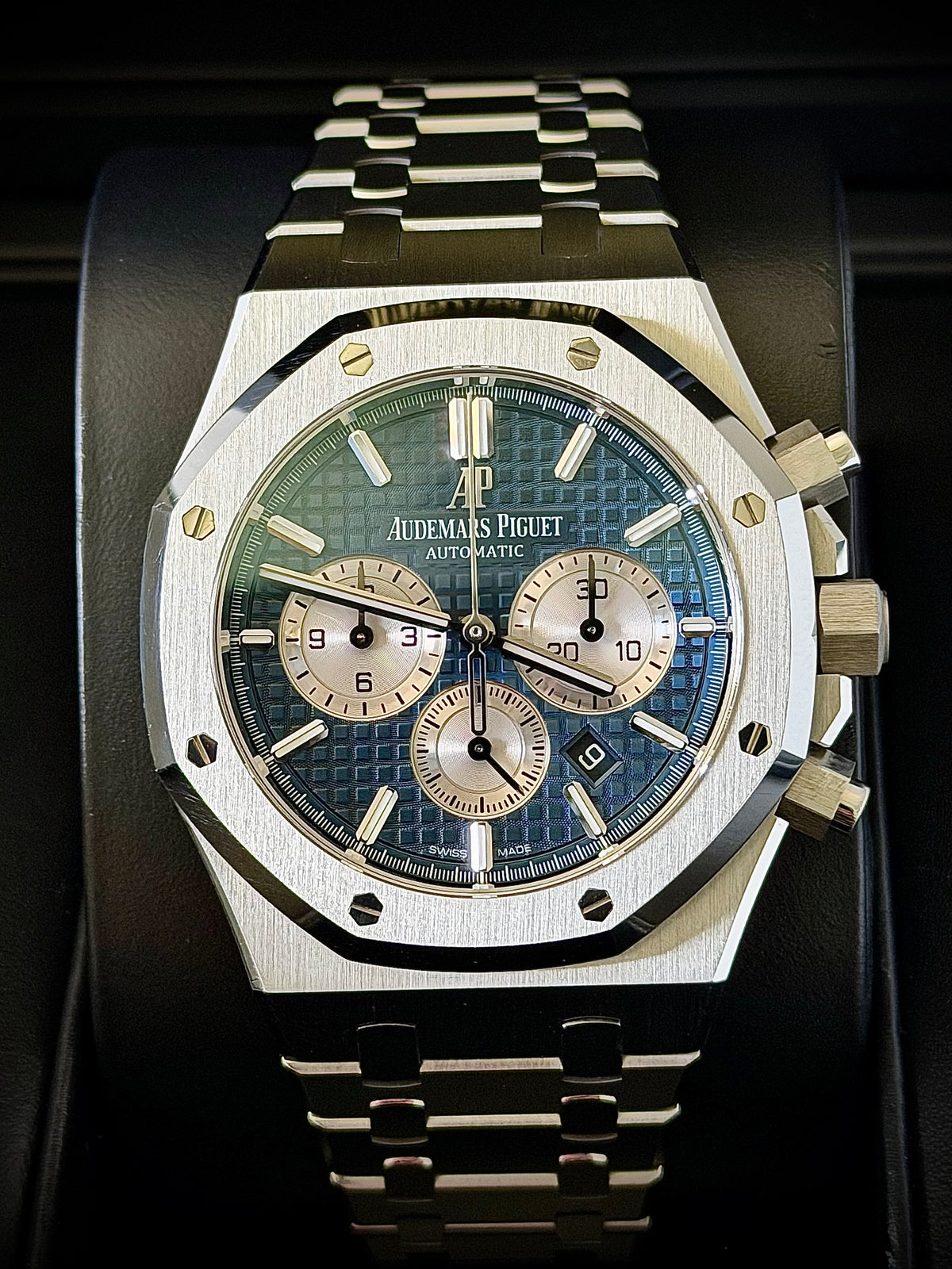 2020 AUDEMARS PIGUET ROYAL OAK SELFWINDING CHRONOGRAPH, 26331ST.OO.1220ST.01, BLUE DIAL, FULL SET, INC GST