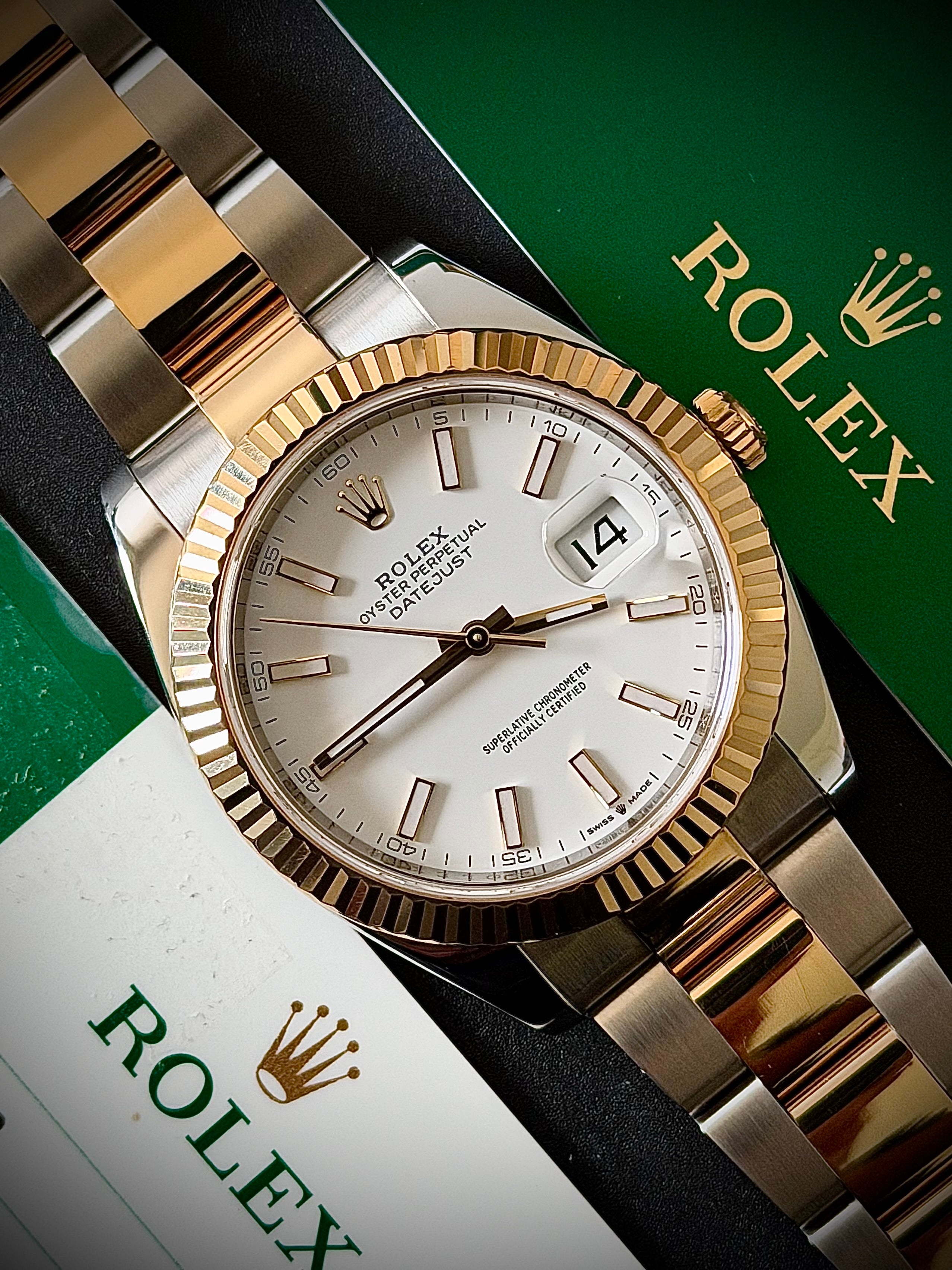 2016 ROLEX DATEJUST 41, 126333, WHITE DIAL, FLUTED BEZEL, OYSTER BRACELET, FULL SET, INC GST