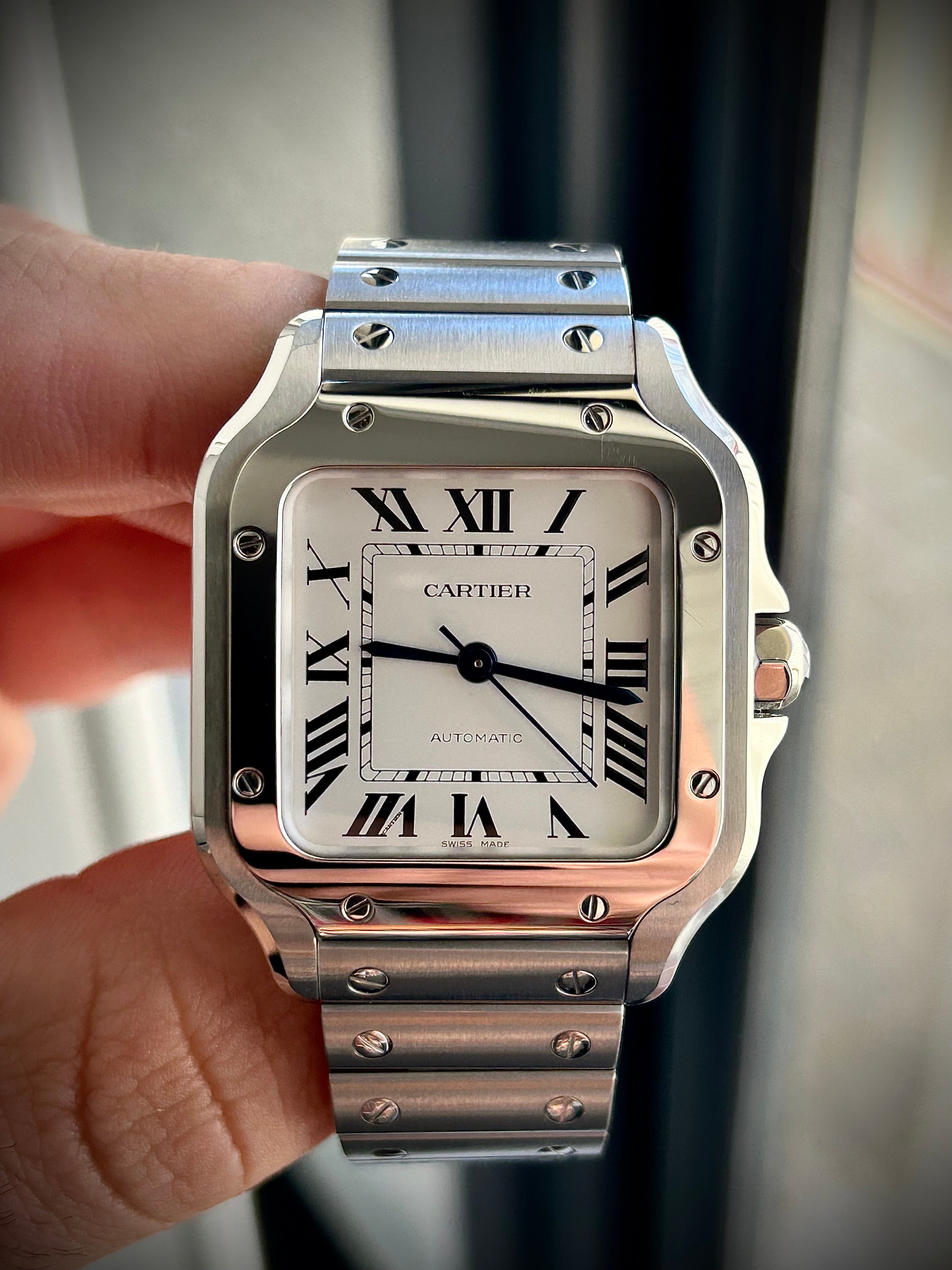 2024 CARTIER SANTOS DE CARTIER MEDIUM, WSSA0029, FULL SET, INC GST