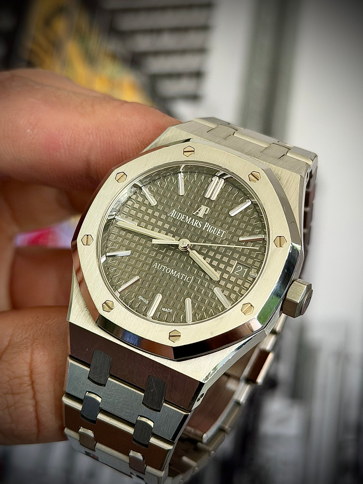 2019 AUDEMARS PIGUET ROYAL OAK 37MM, 15450ST.OO.1256ST.02, GREY DIAL, 2024 SERVICE, BOX & PAPERS, INC GST