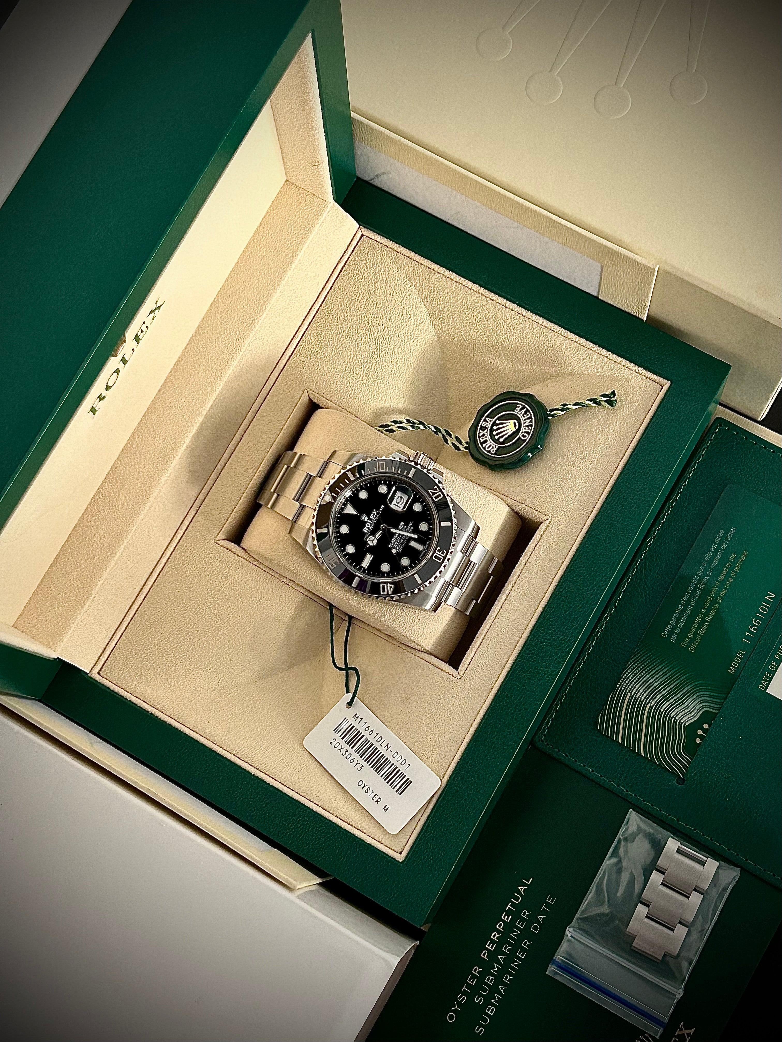 2020 ROLEX SUBMARINER DATE 116610LN, NFC CARD, FULL SET, INC GST