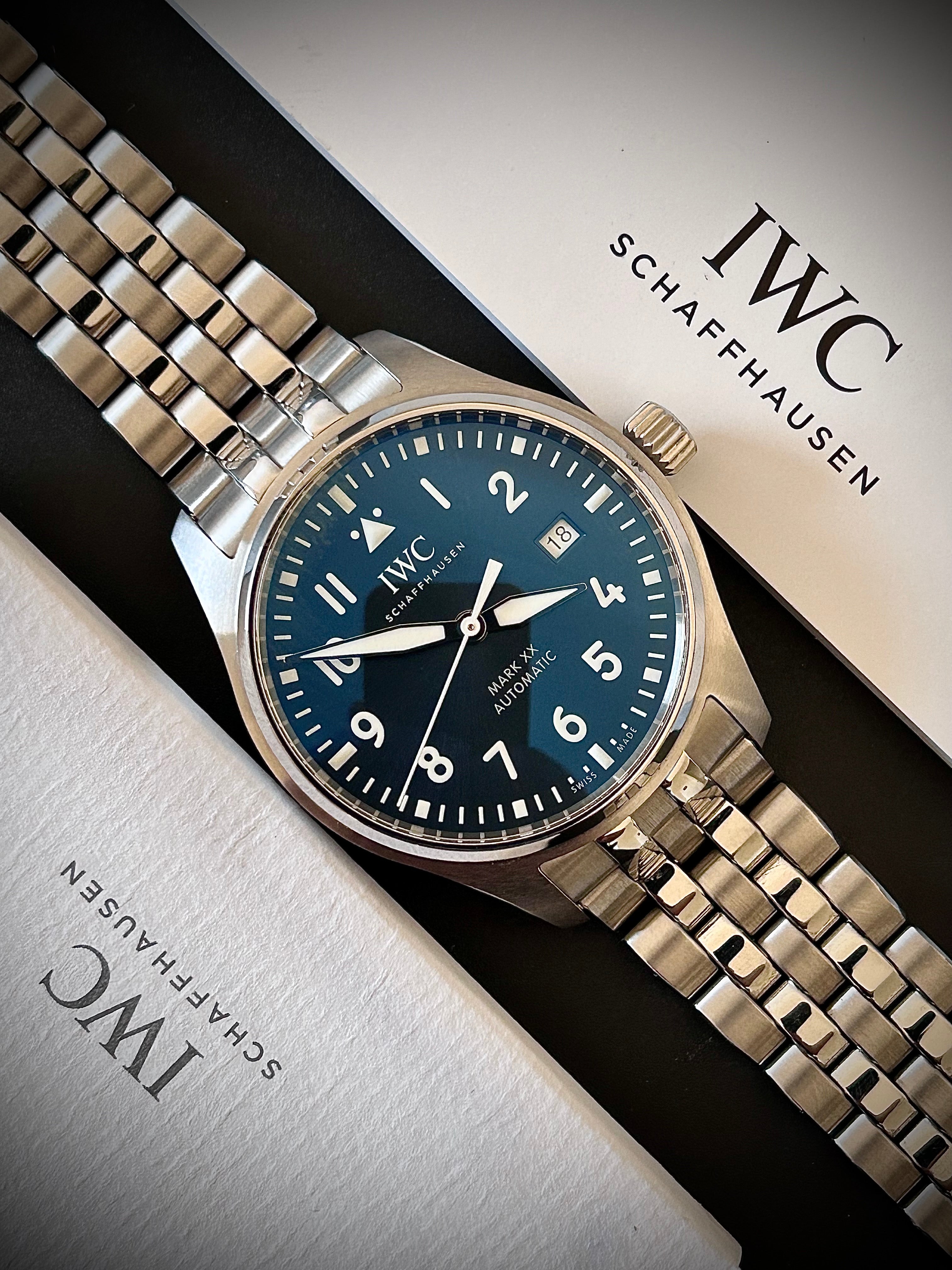 2024 IWC PILOT’S WATCH MARK XX, BLUE DIAL, IW328204, FULL SET, INC GST