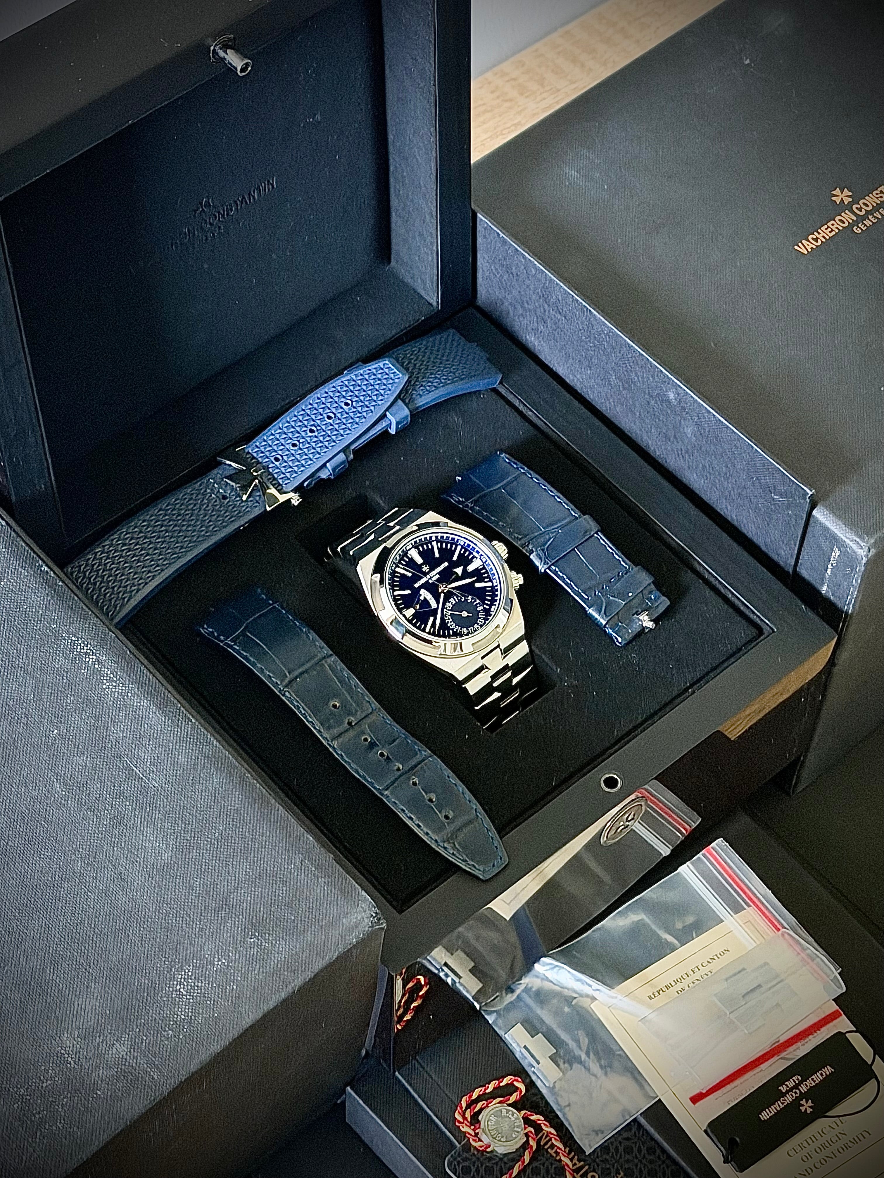 2020 VACHERON CONSTANTIN OVERSEAS DUAL TIME, BLUE DIAL, 7900V/110A-B546, FULL SET, INC GST