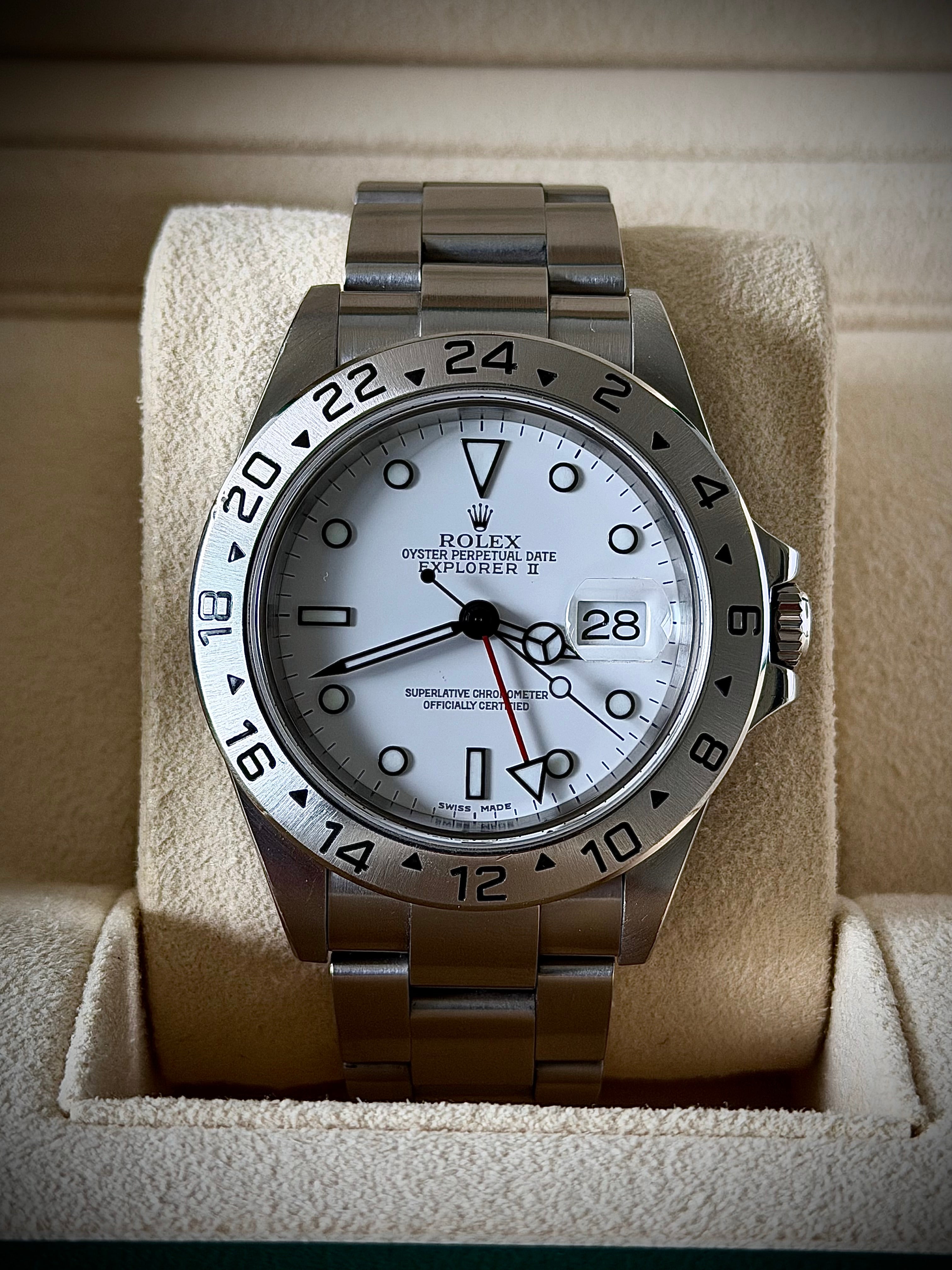 2002 ROLEX EXPLORER II, 16570, FULL SET, INC GST