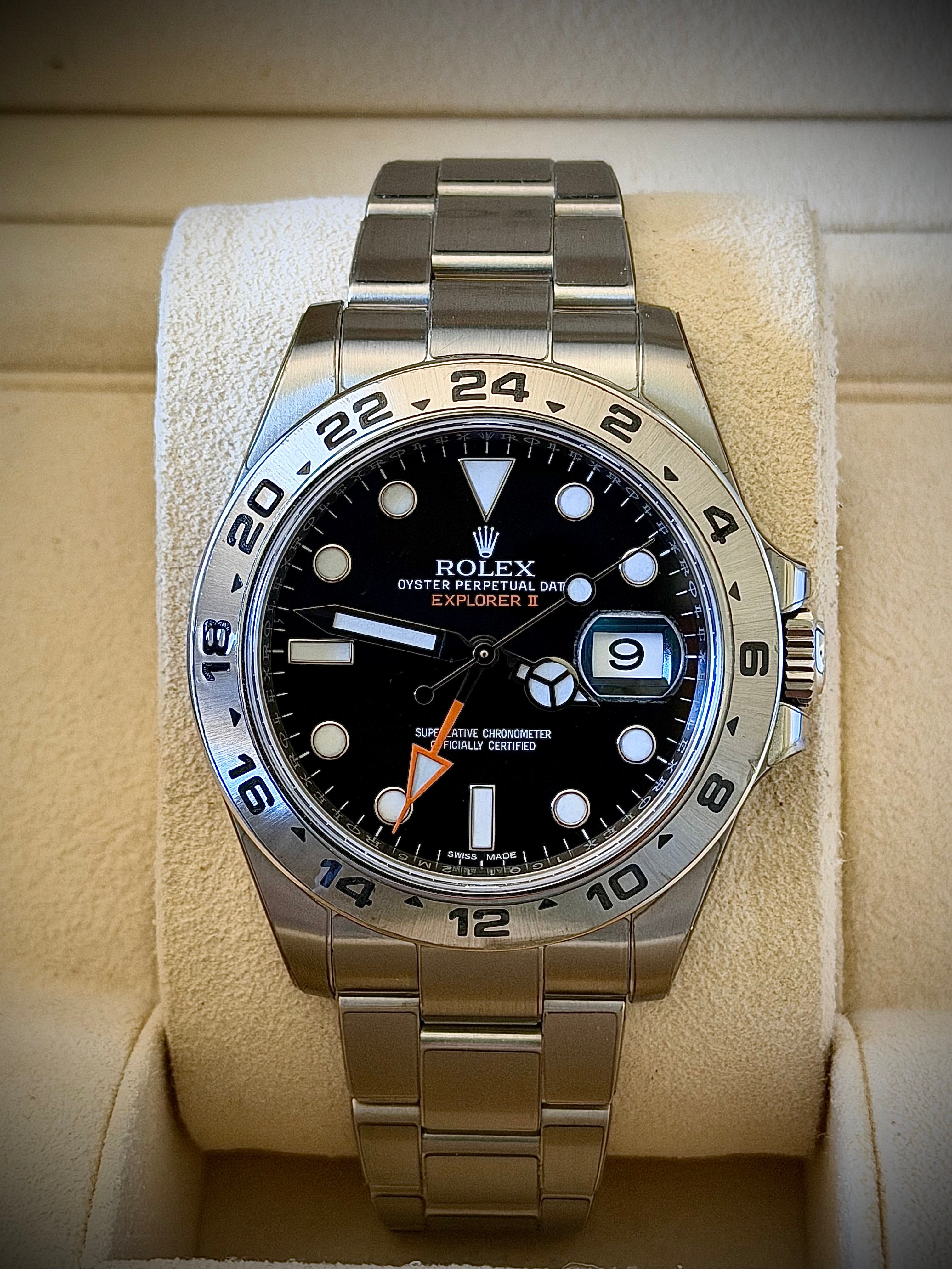 2020 ROLEX EXPLORER II, 216570, BLACK DIAL, FULL SET, NEW CARD, FULLY STICKERED, INC GST