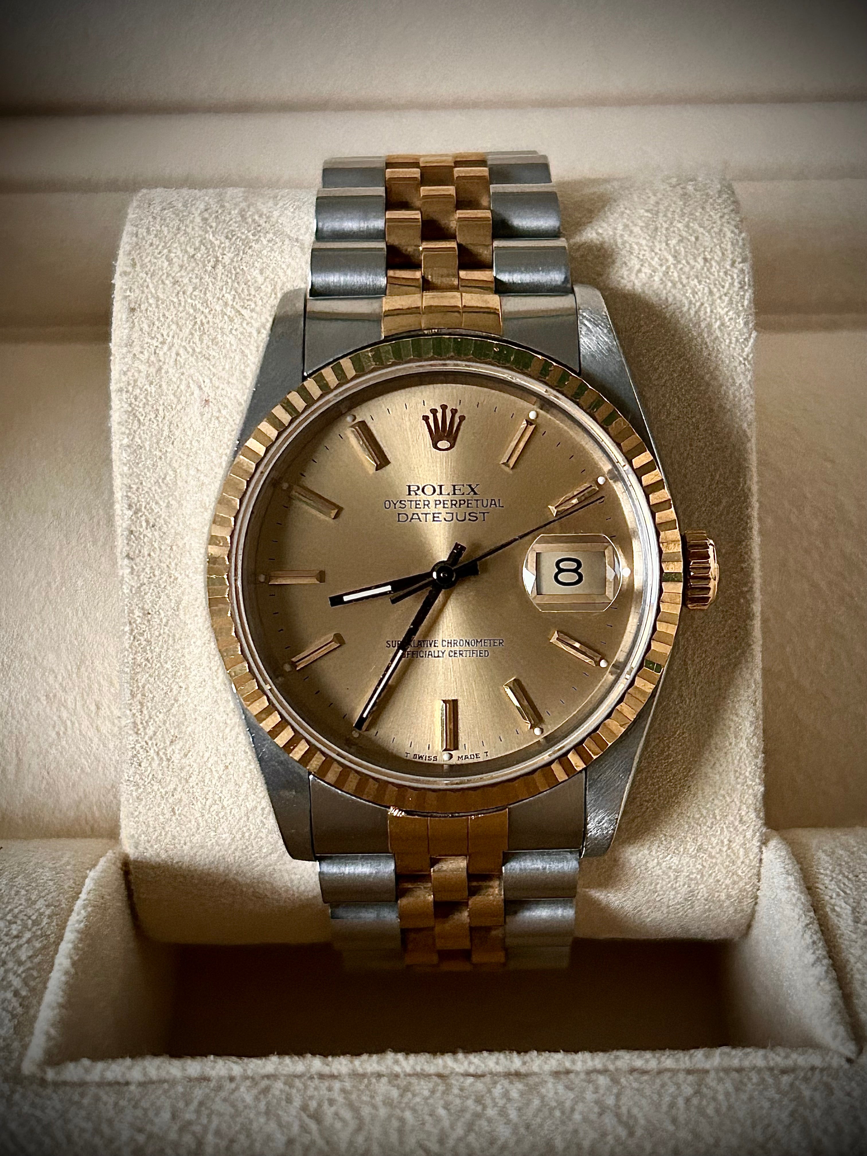 1989 ROLEX DATEJUST, 16233, WATCH ONLY, INC GST