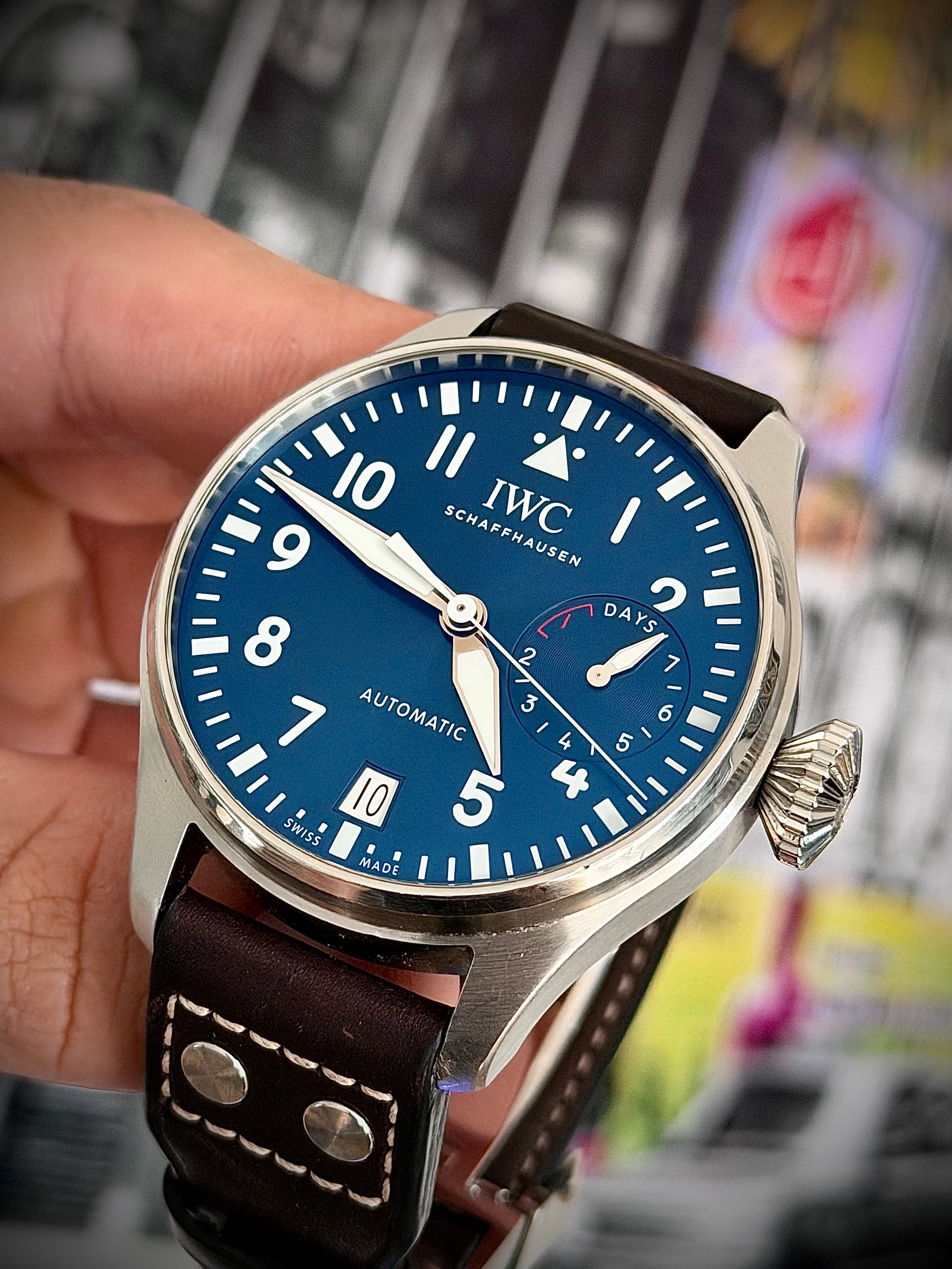 2018 IWC BIG PILOT 46, “LE PETIT PRINCE”, IW501002, BLUE DIAL, FULL SET, INC GST