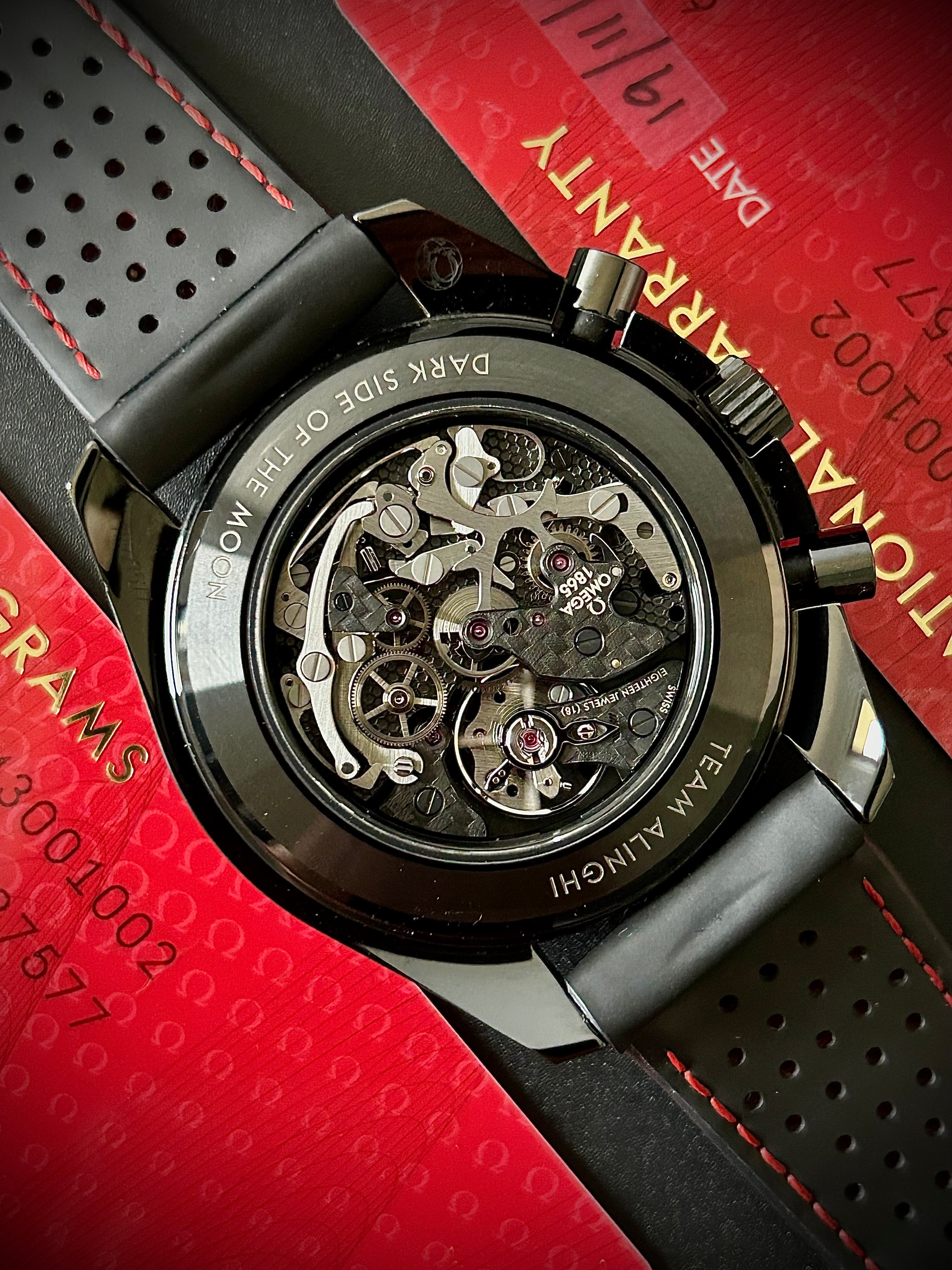 2021 OMEGA SPEEDMASTER DARK SIDE OF THE MOON, TEAM ALINGHI, FULL SET, INC GST