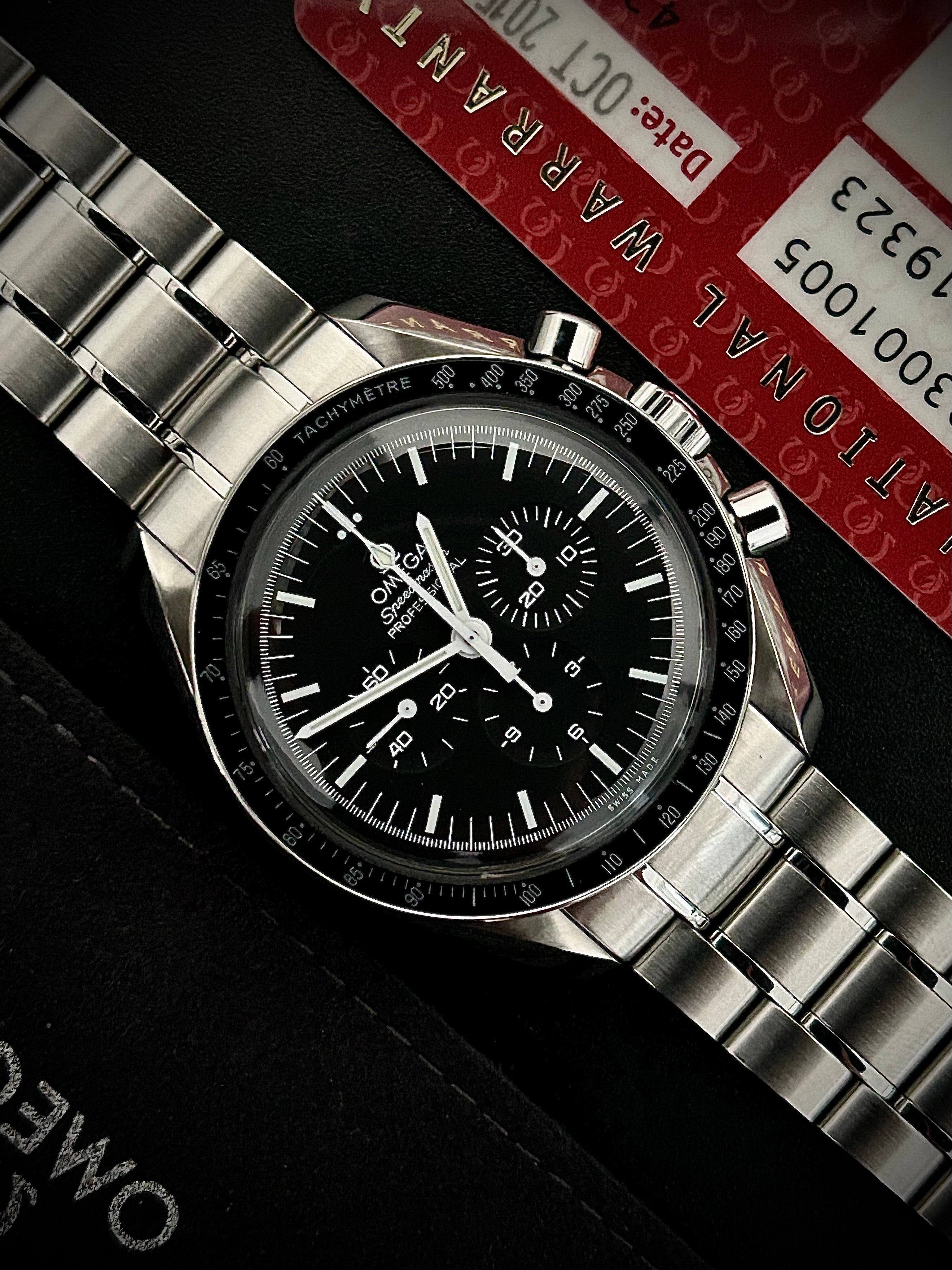 2015 OMEGA SPEEDMASTER PROFESSIONAL, FULL SET, INC GST