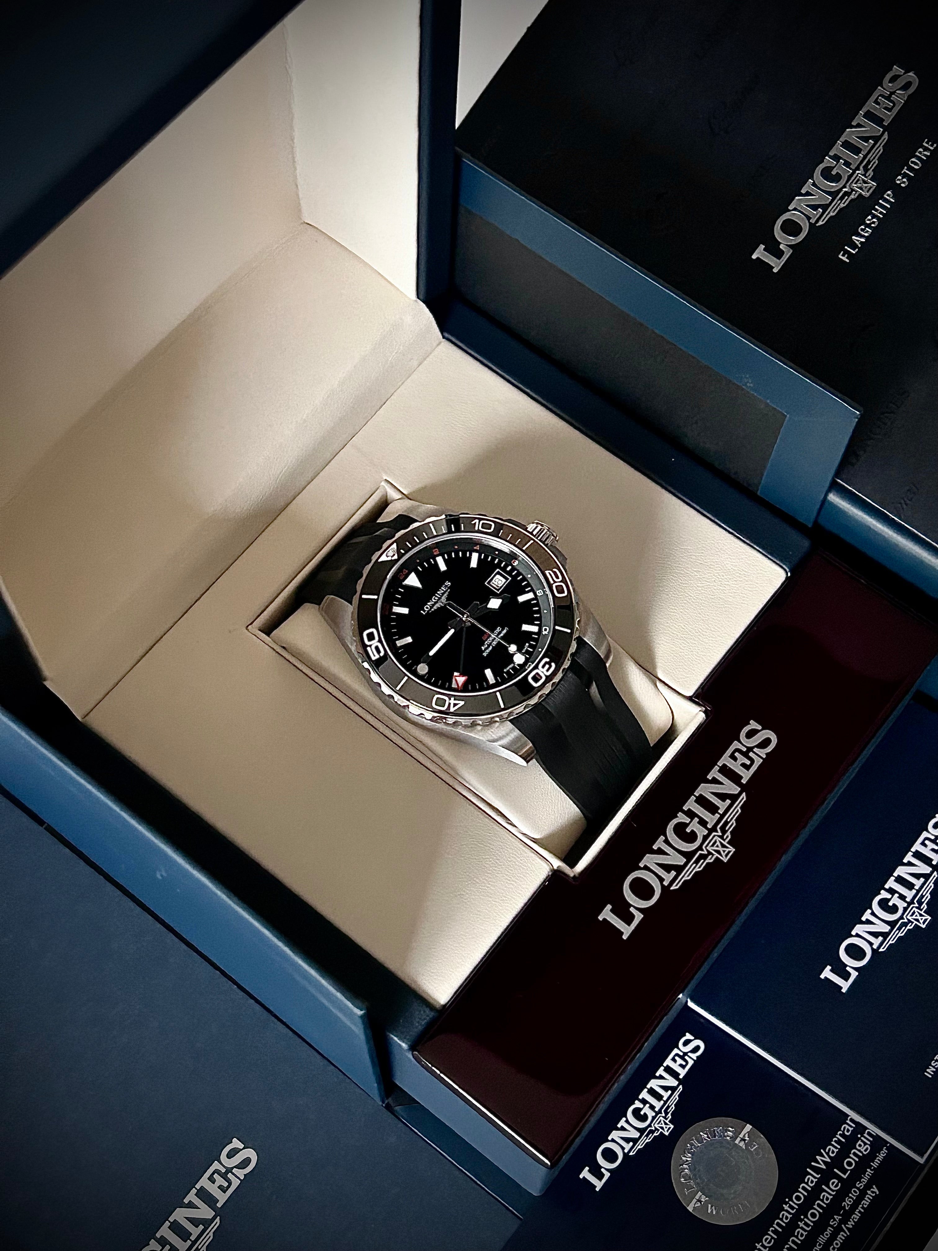 2025 LONGINES HYDROCONQUEST GMT, 43MM, FULL SET, INC GST
