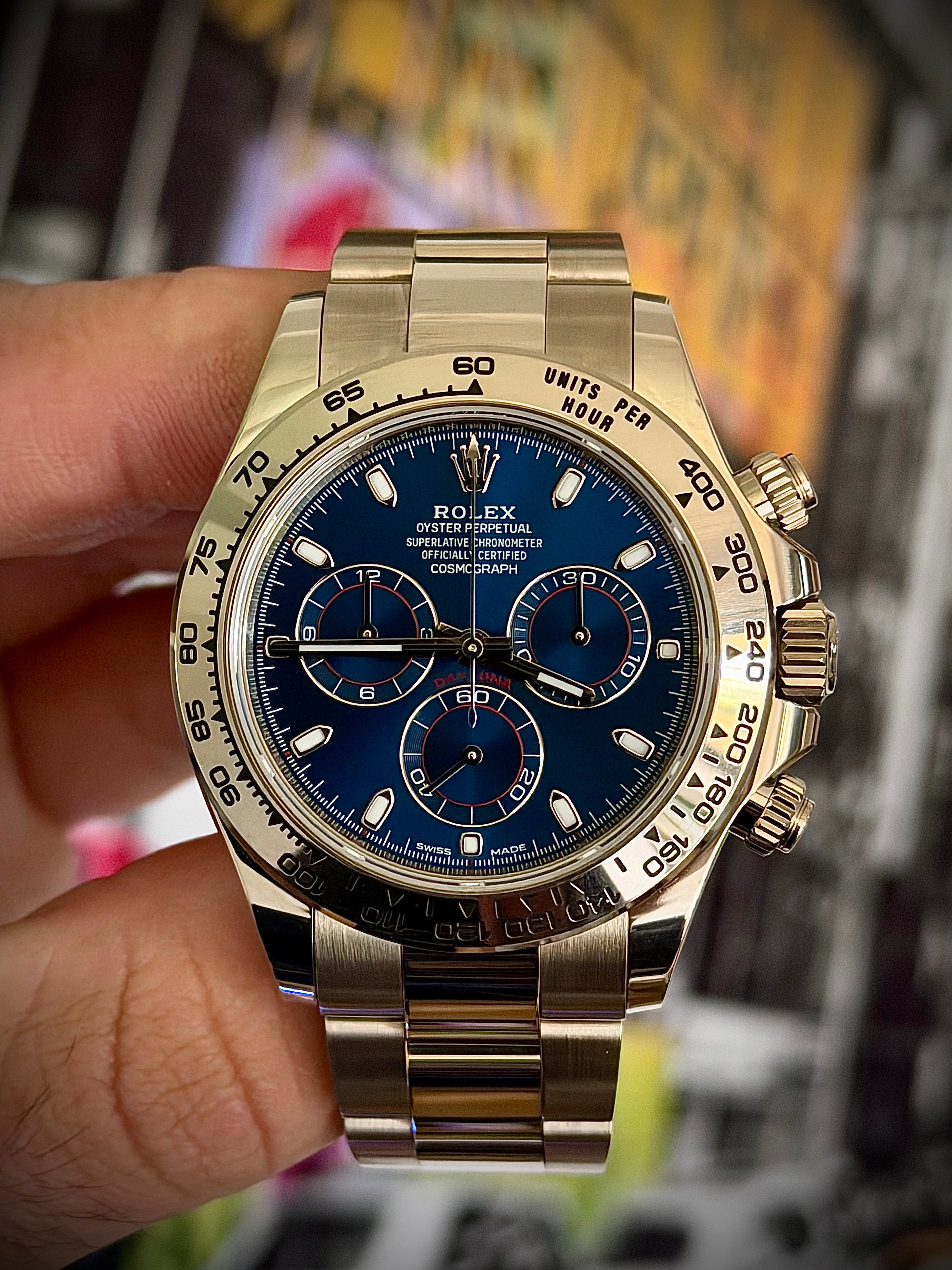 2017 ROLEX COSMOGRAPH DAYTONA “JOHN MAYER”, 116509, BLUE DIAL, BOX & PAPERS, INC GST