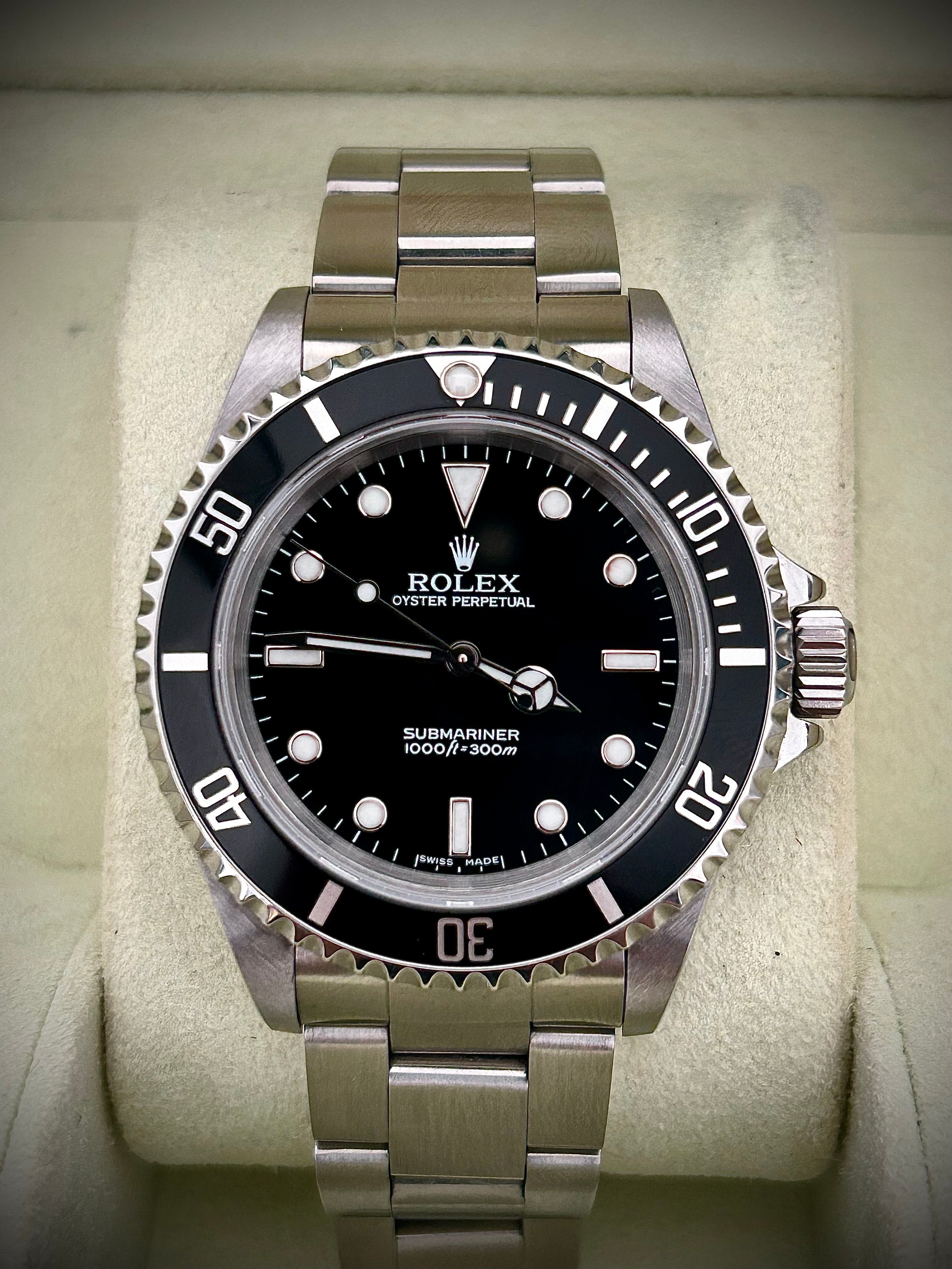 2008 ROLEX SUBMARINER TWO-LINER 14060M, FULL SET, INC GST