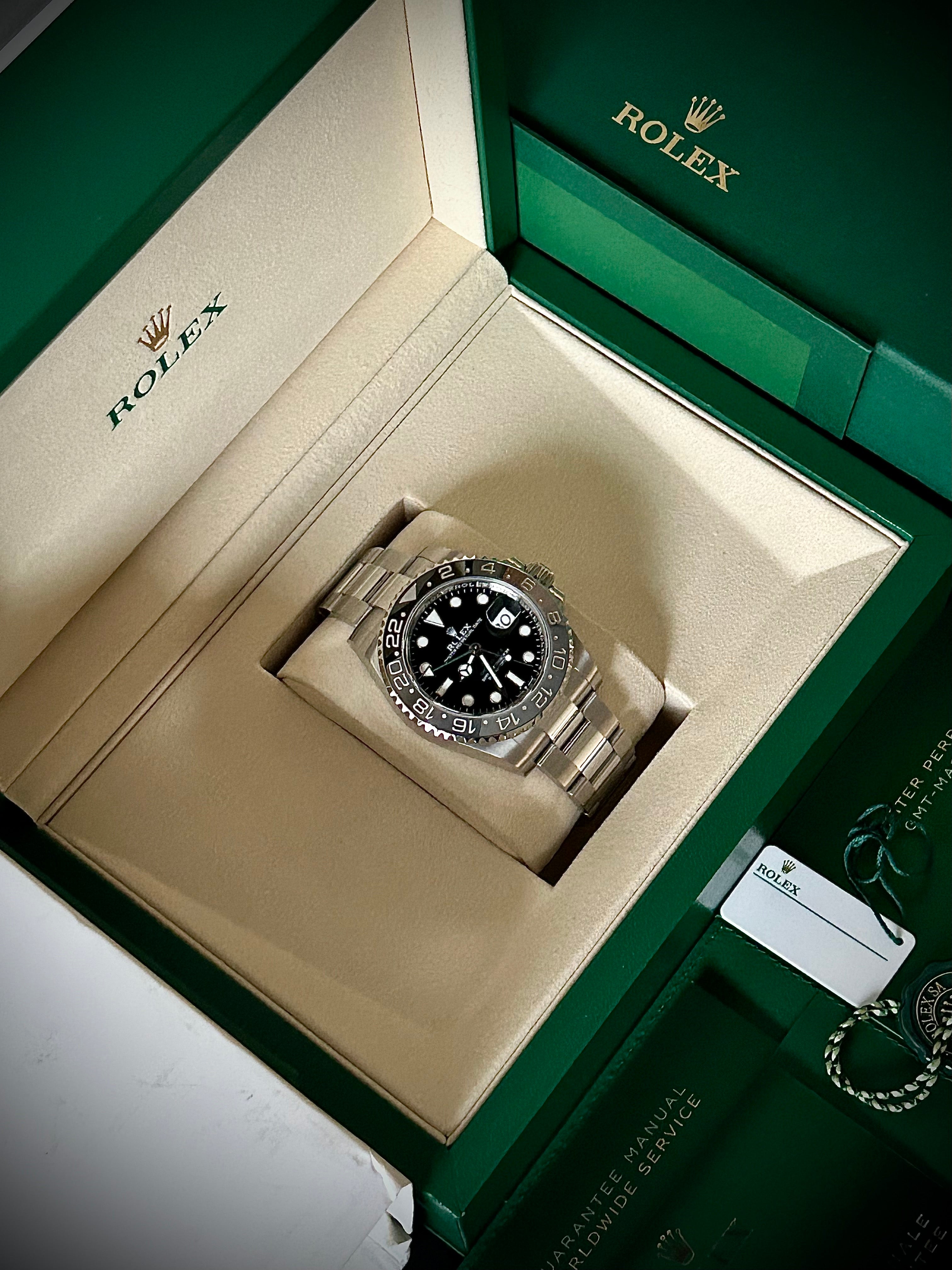 2025 ROLEX GMT MASTER II, BRUCE WAYNE, 126710GRNR, FULL SET, INC GST