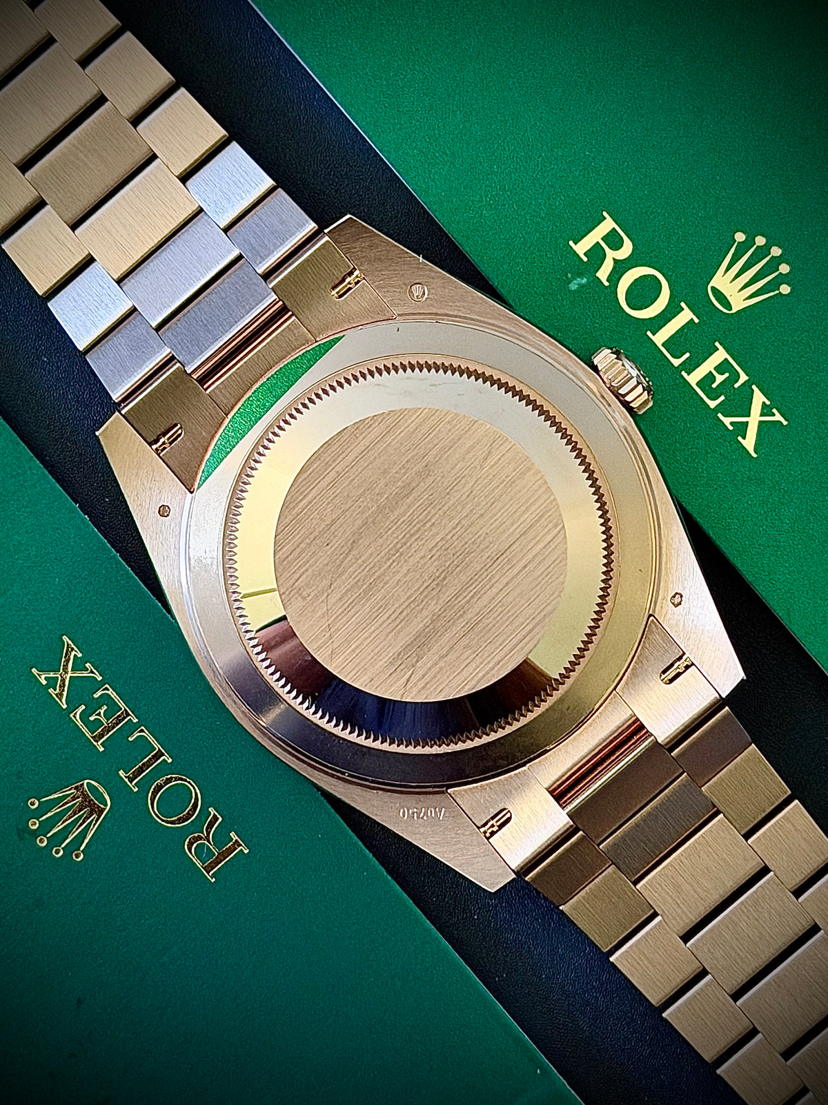 2024 ROLEX DAY-DATE 40, 228235, SUNDUST DIAL, 18CT EVEROSE GOLD, FULL SET, INC GST