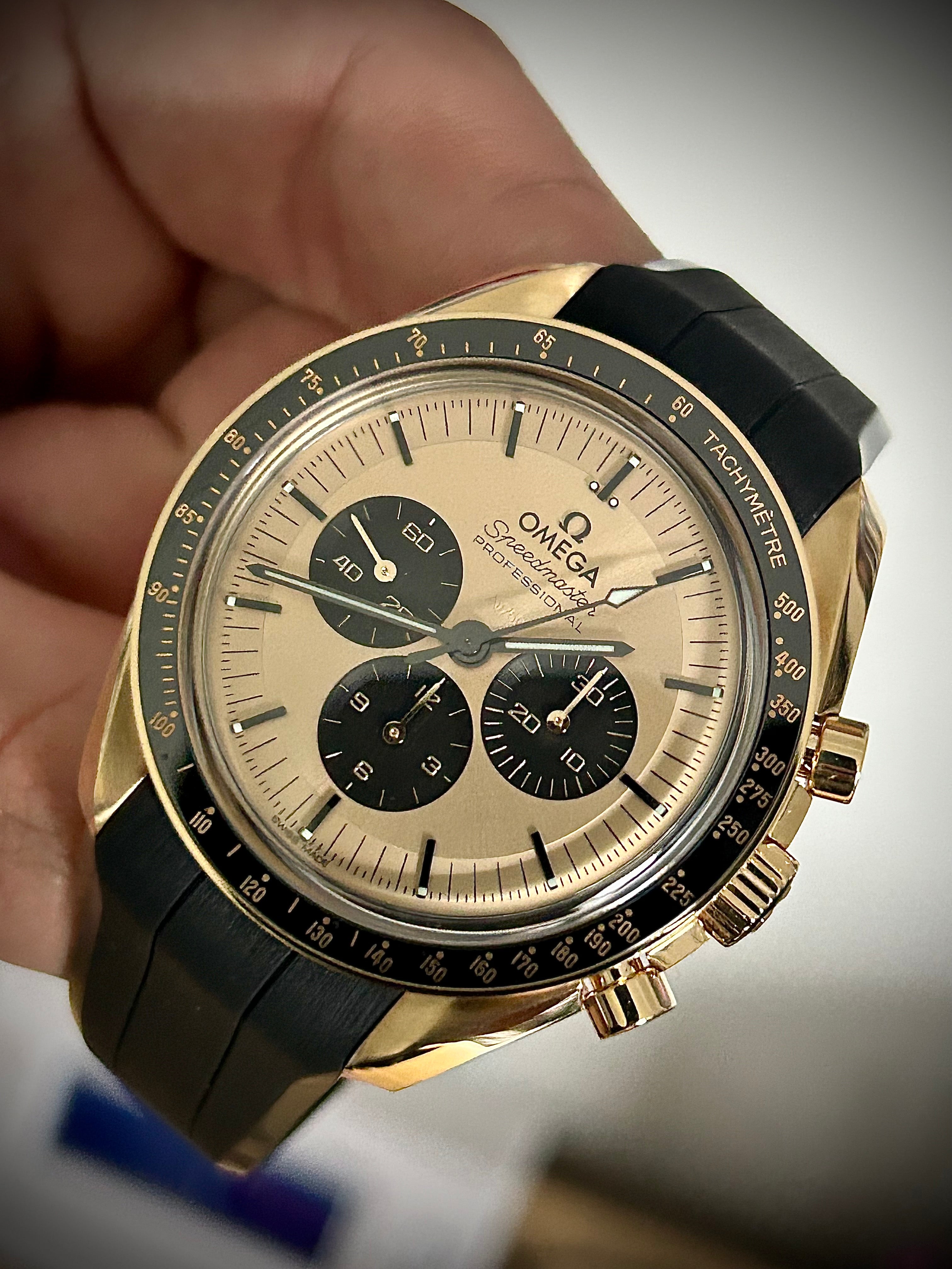 2025 OMEGA SPEEDMASTER MOONSHINE GOLD, FULL SET, INC GST