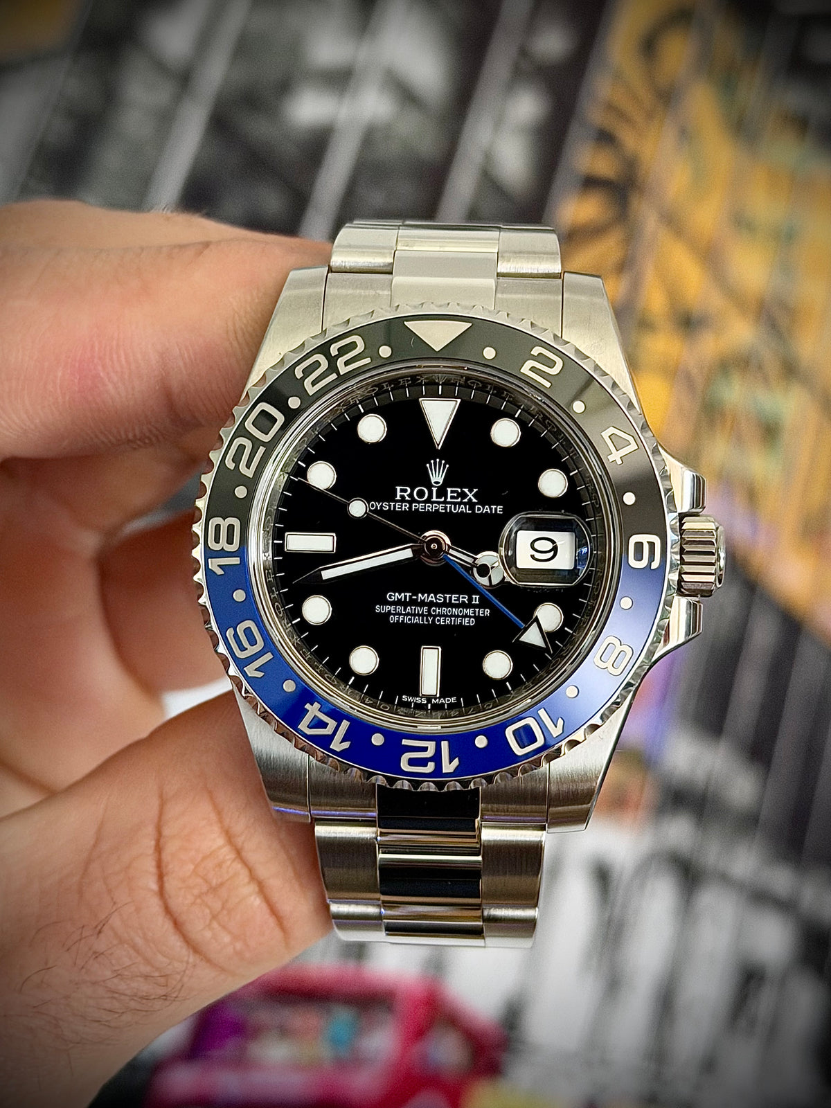 2013 ROLEX GMT-MASTER II “BATMAN”, 116710BLNR, BOX & PAPERS, EXCELLENT CONDITION, INC GST