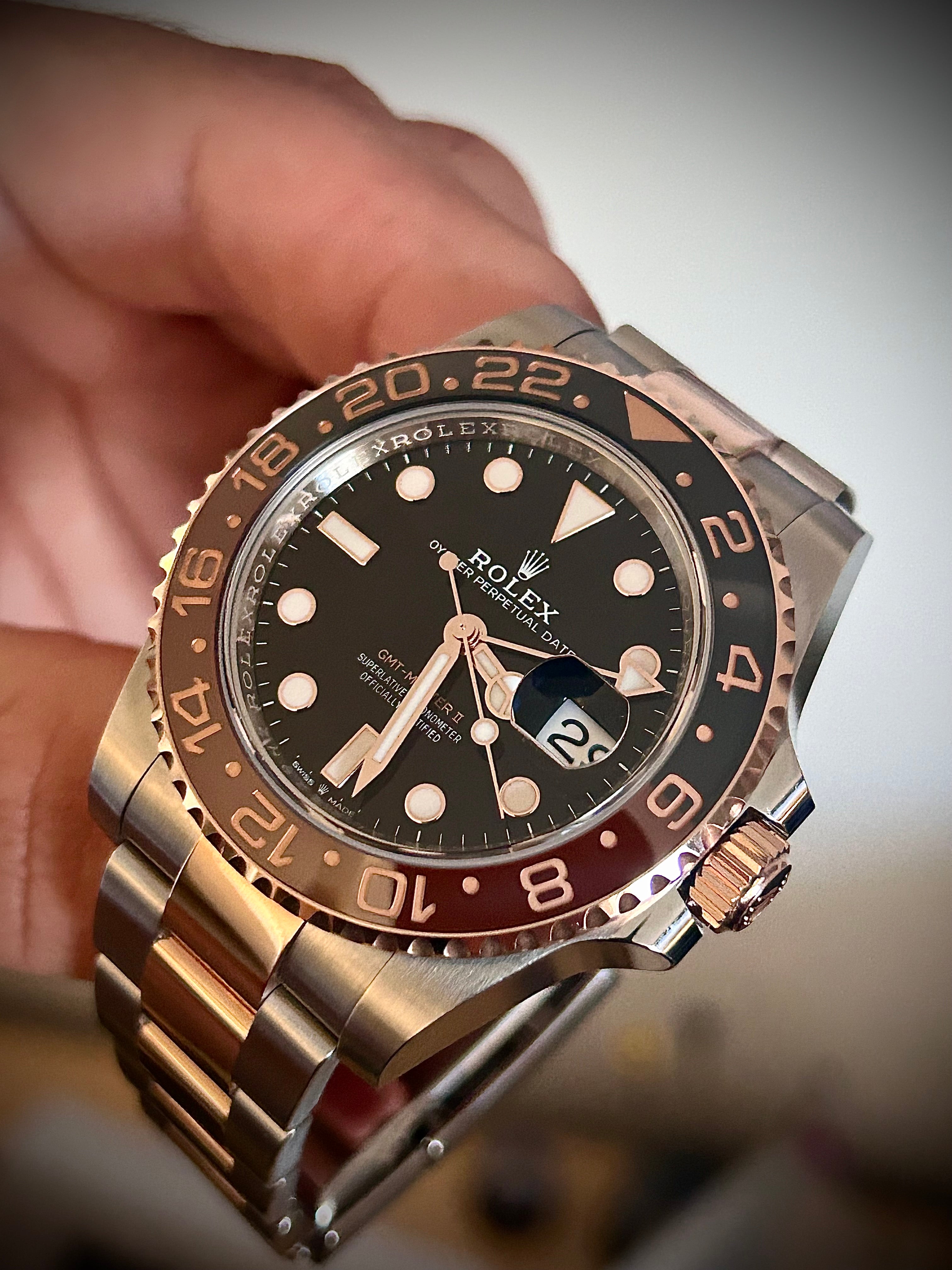 2022 ROLEX GMT MASTER II, ROOTBEER, 126711CHNR, FULL SET, INC GST