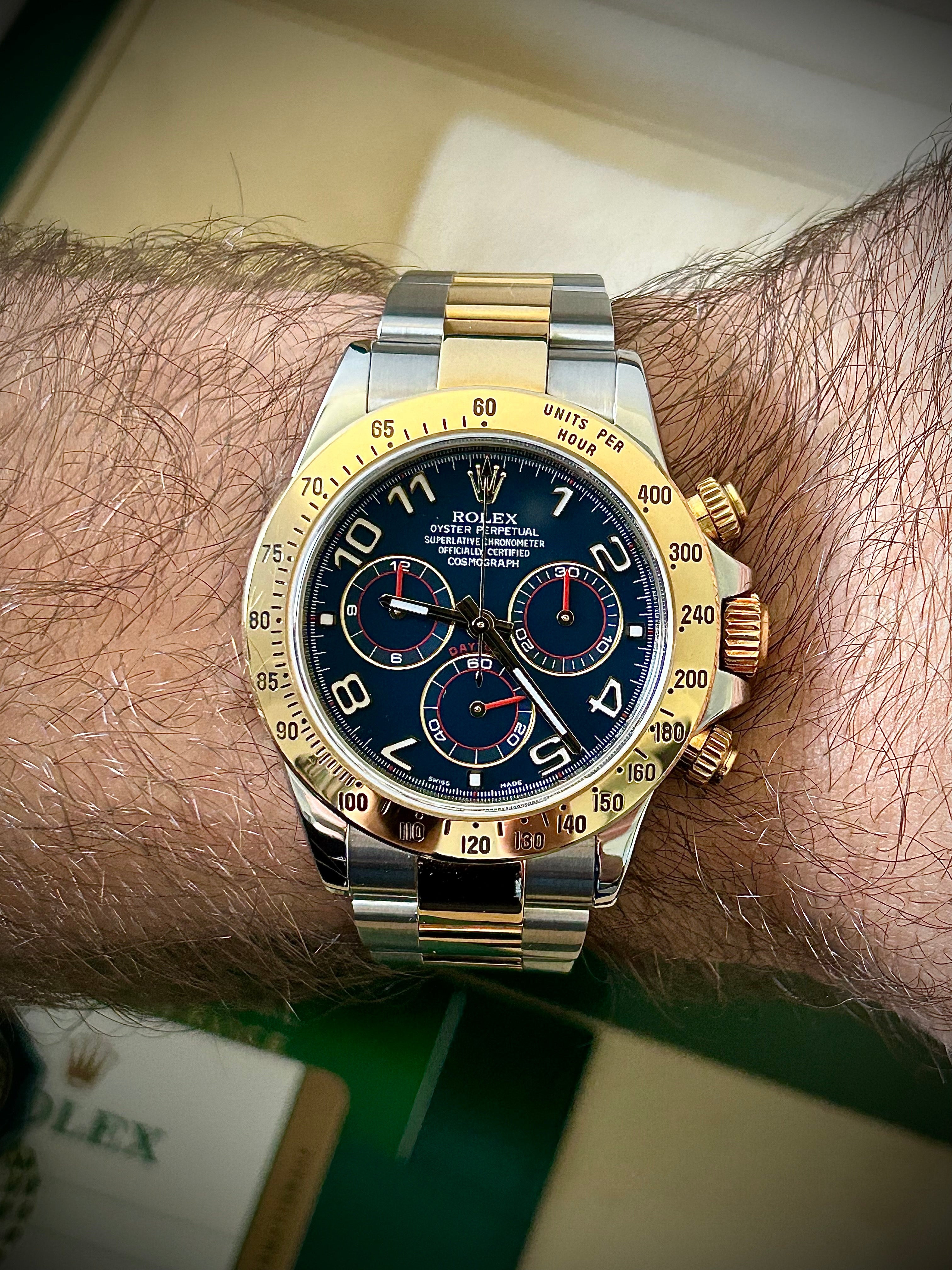 2017 ROLEX COSMOGRAPH DAYTONA, BLUE MASERATI DIAL 116523, FULL SET, INC GST