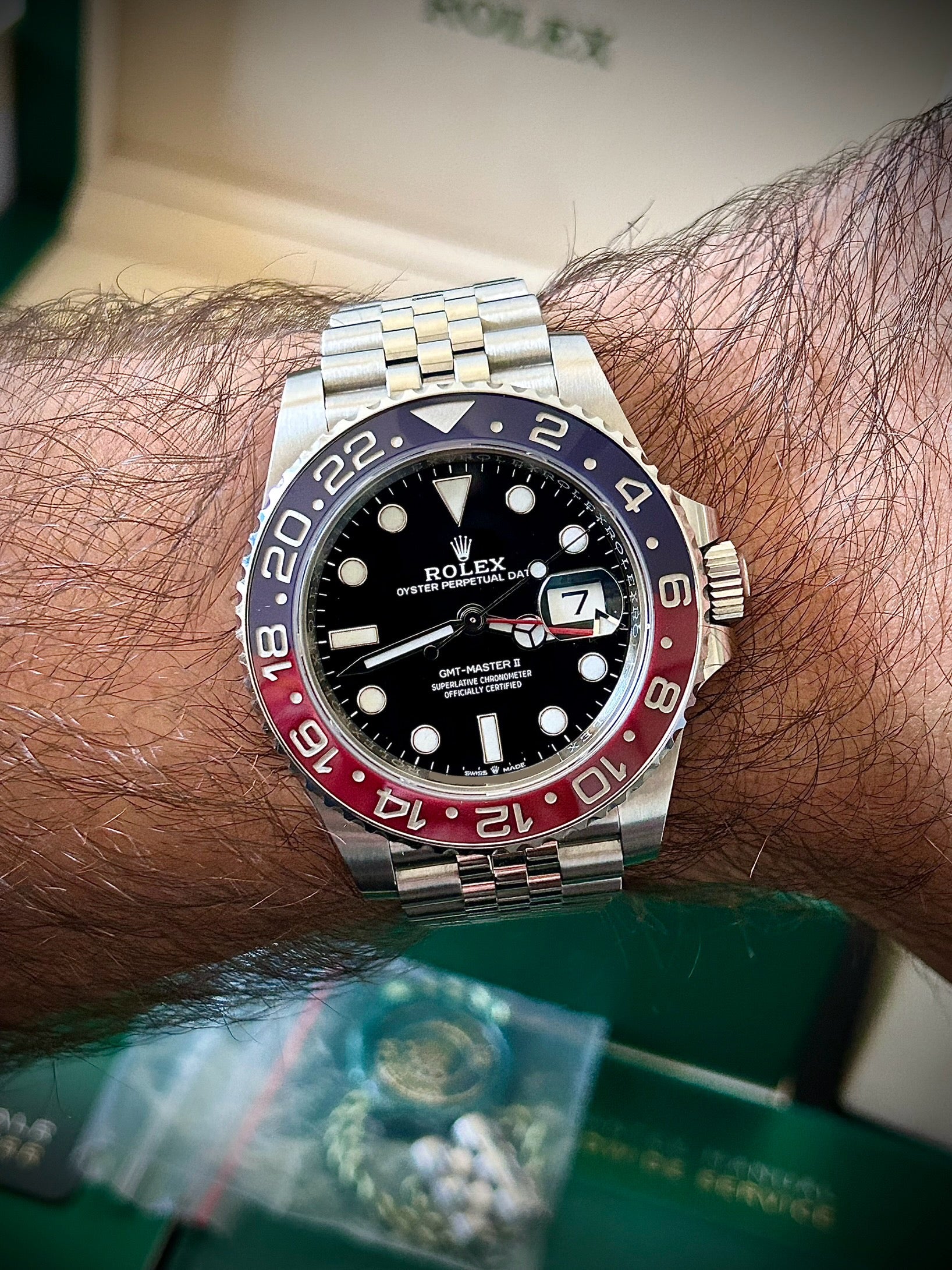 2020 ROLEX GMT MASTER II, PEPSI, 126710BLRO, FULL SET, INC GST