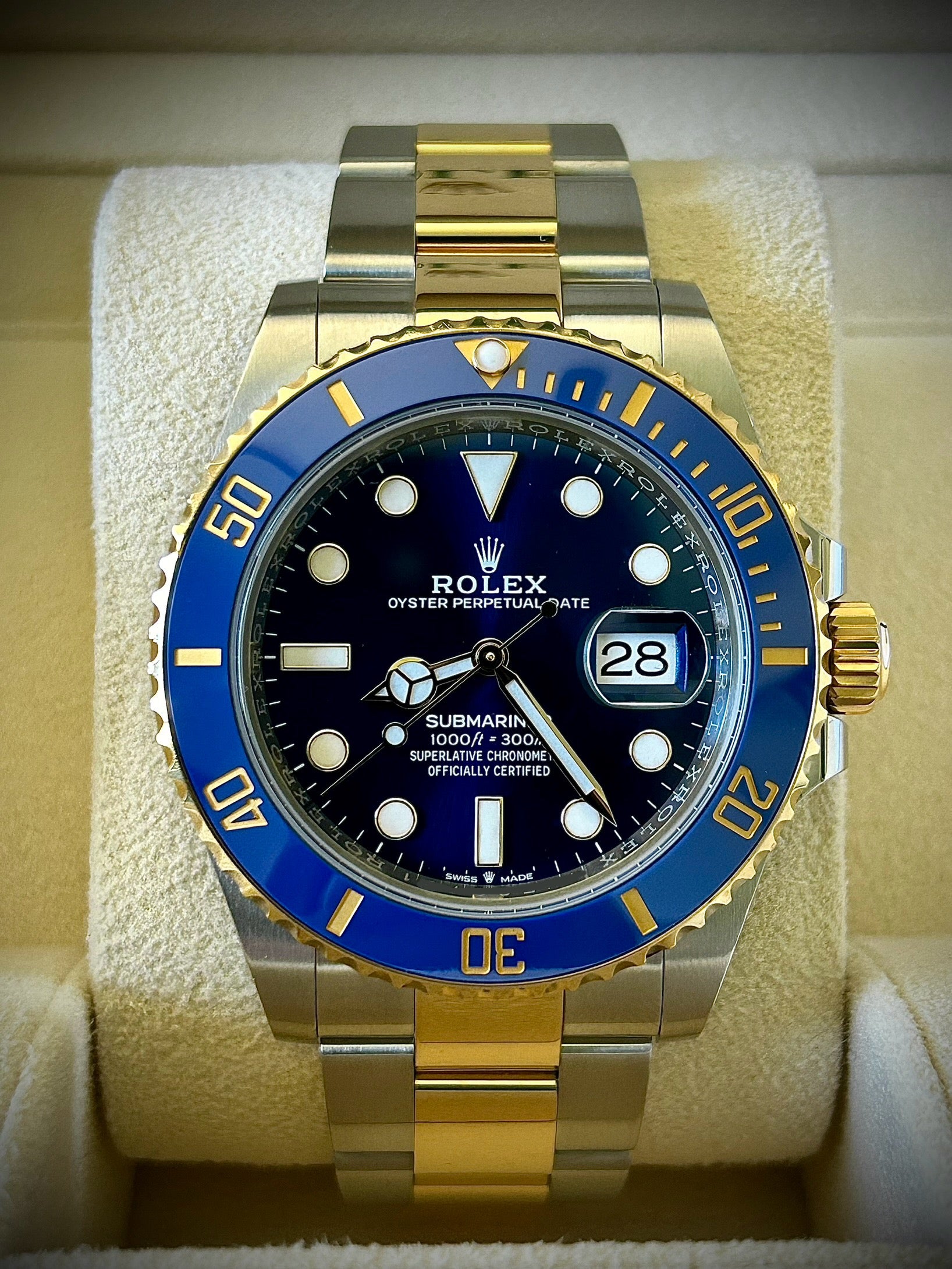 2021 ROLEX SUBMARINER BLUESY 126613LB, FULL SET, INC GST
